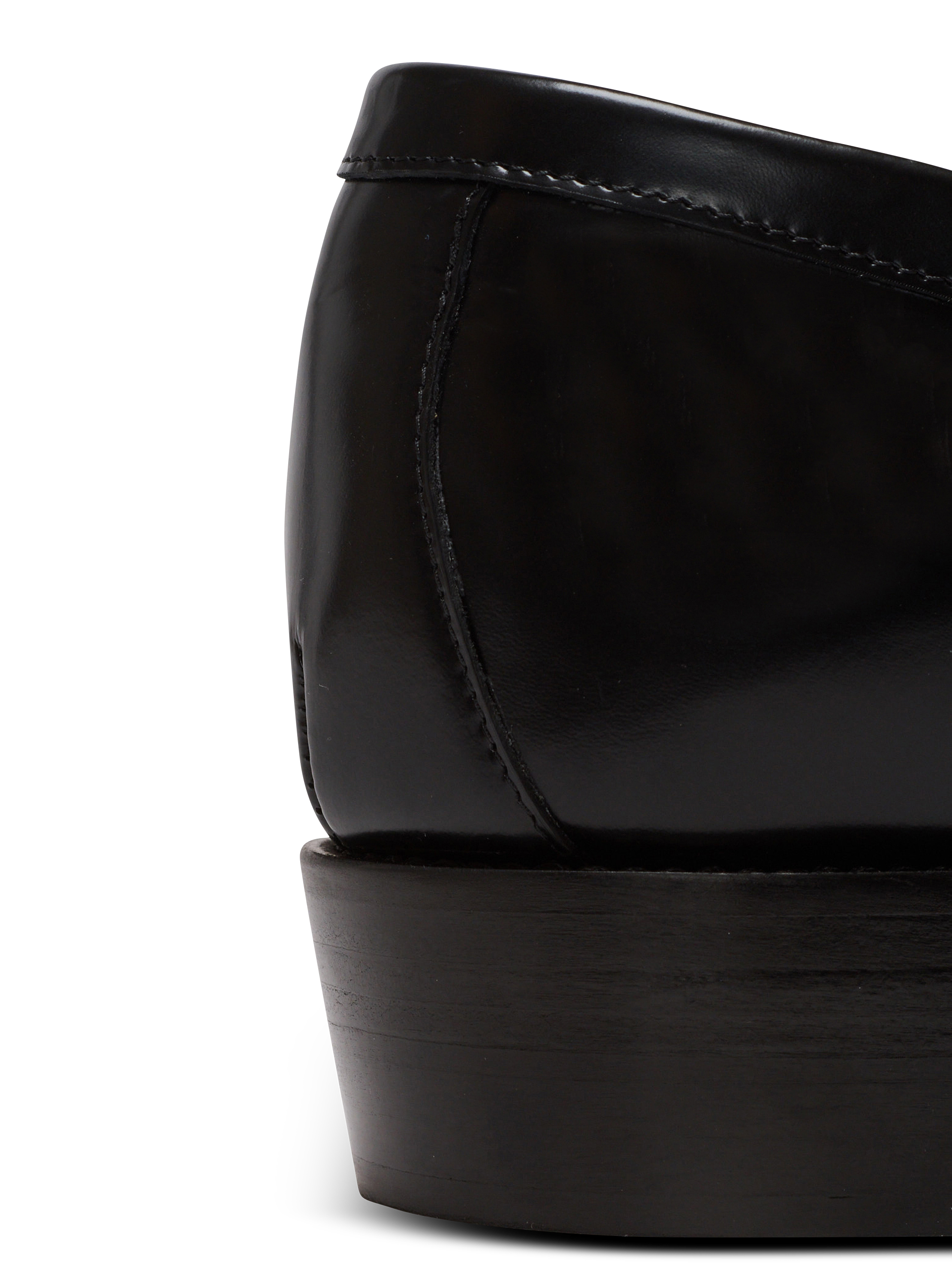 Sync glazed leather loafers