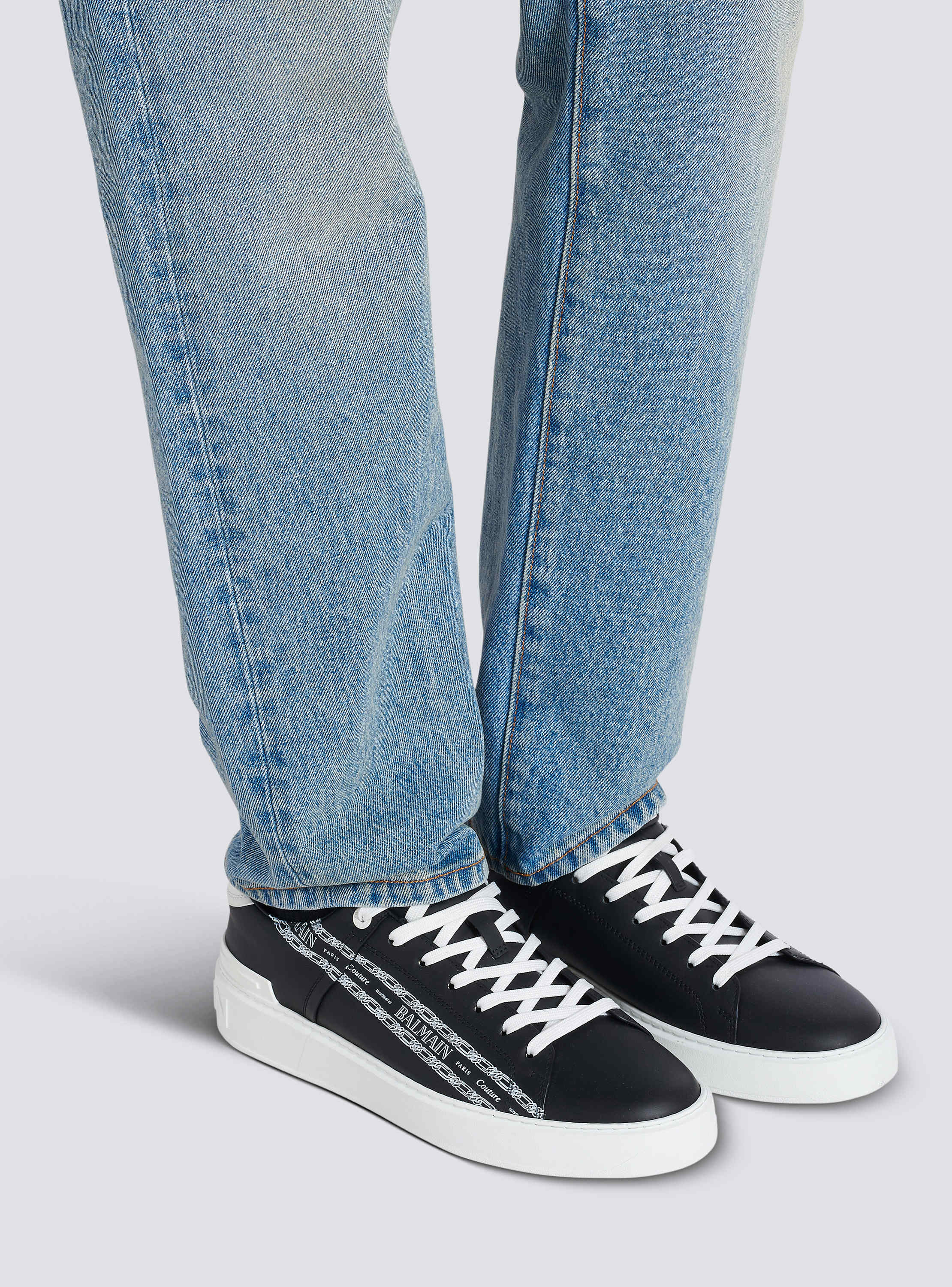 B-Court printed calfskin trainers