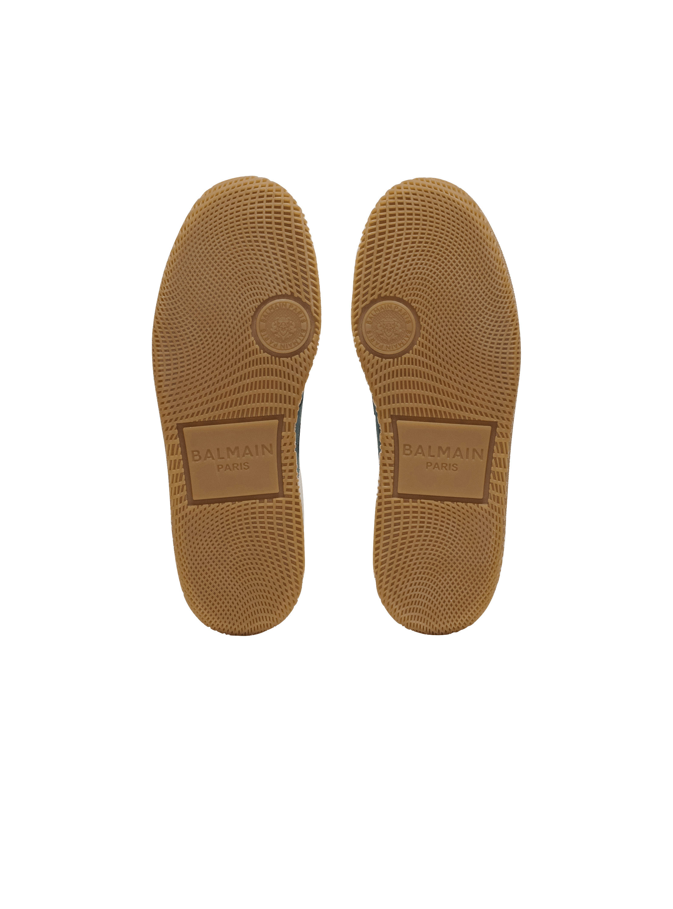 Balmain Swan suede and smooth leather trainers