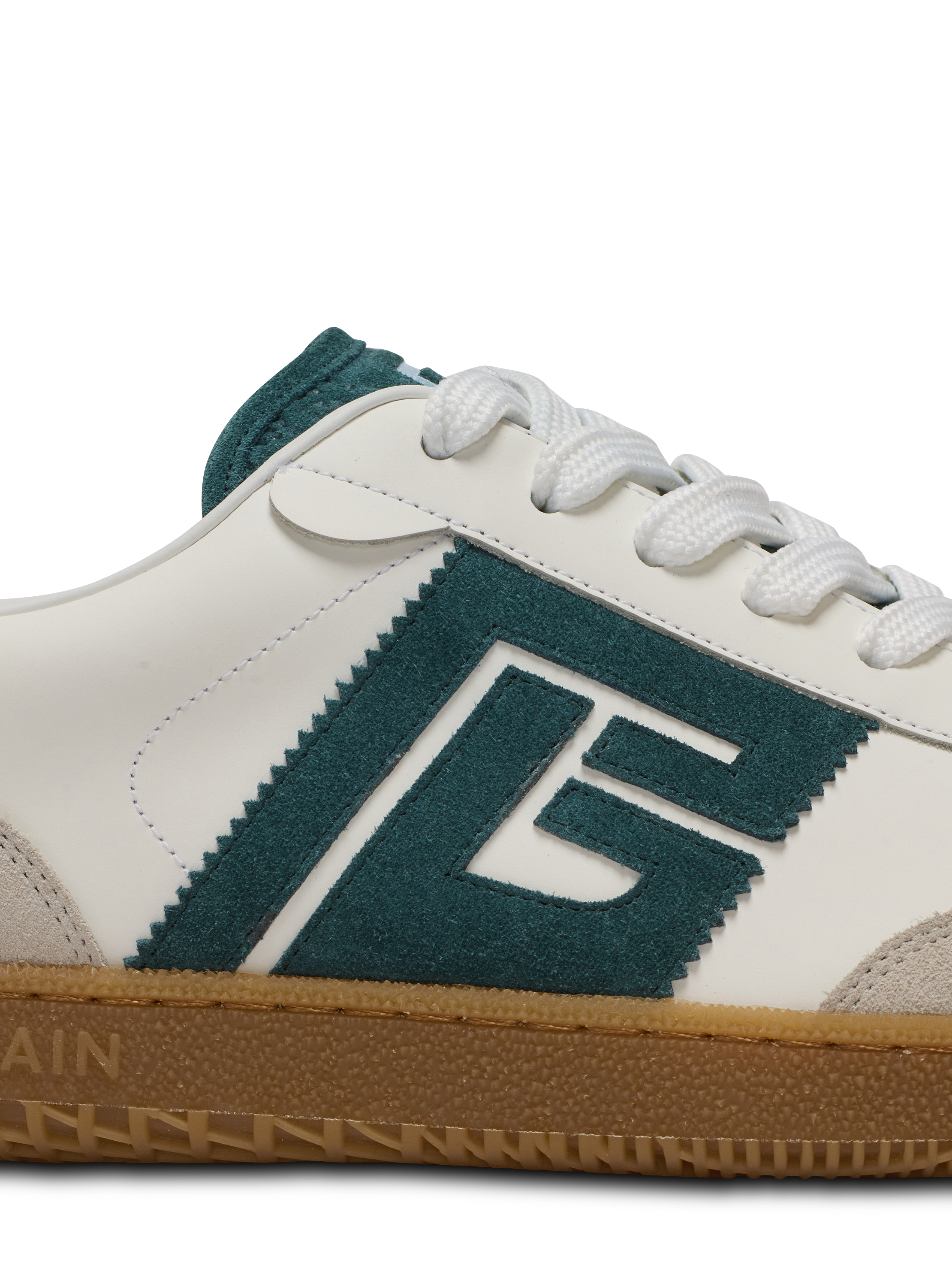 スニーカー BALMAIN Balmain Swan Sneakers - Balmain - Leather - Green Balmain Swan suede and smooth leather trainers - Men | BALMAIN