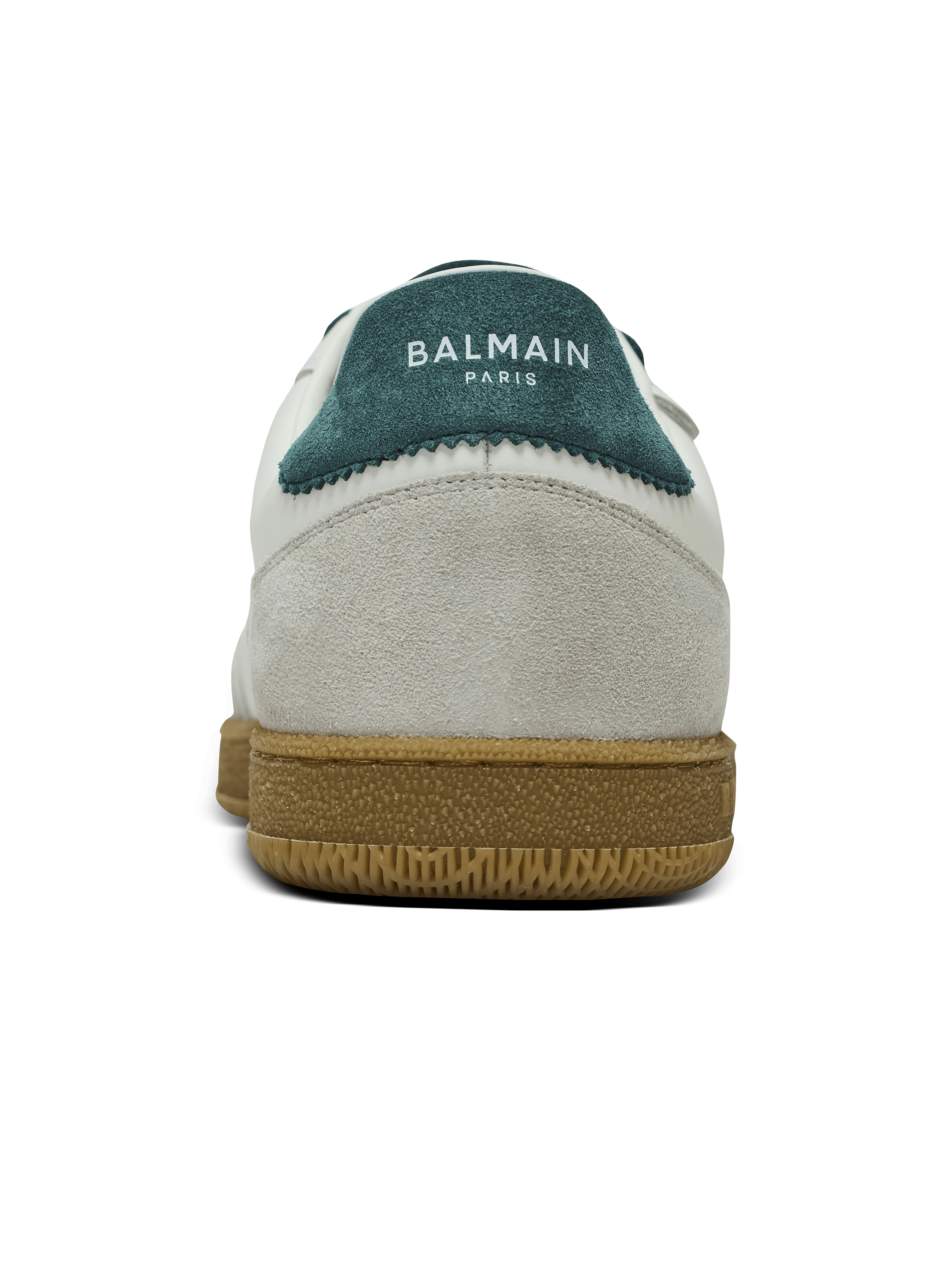 Balmain Swan suede and smooth leather trainers