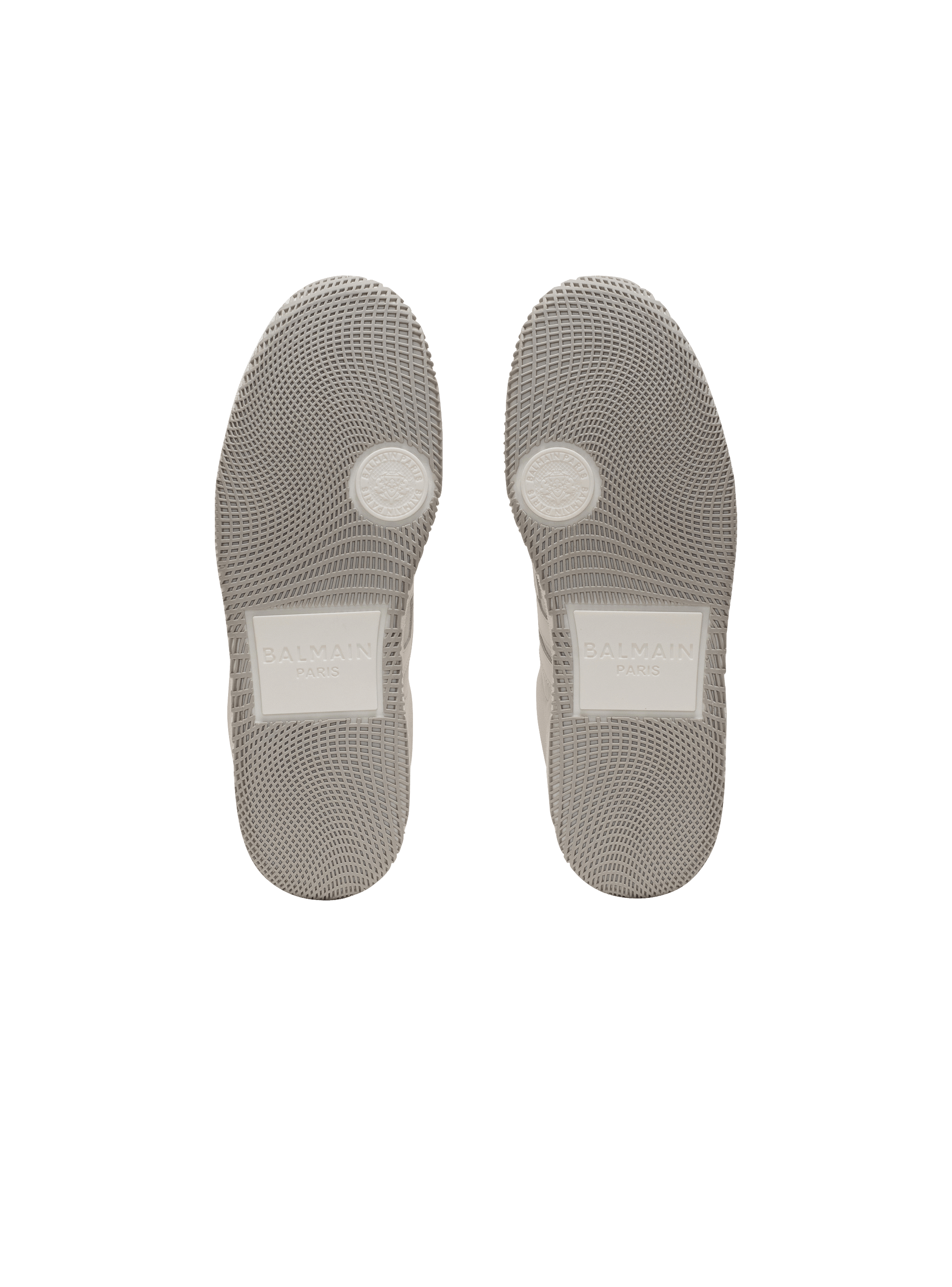 Balmain Swan suede and smooth leather trainers