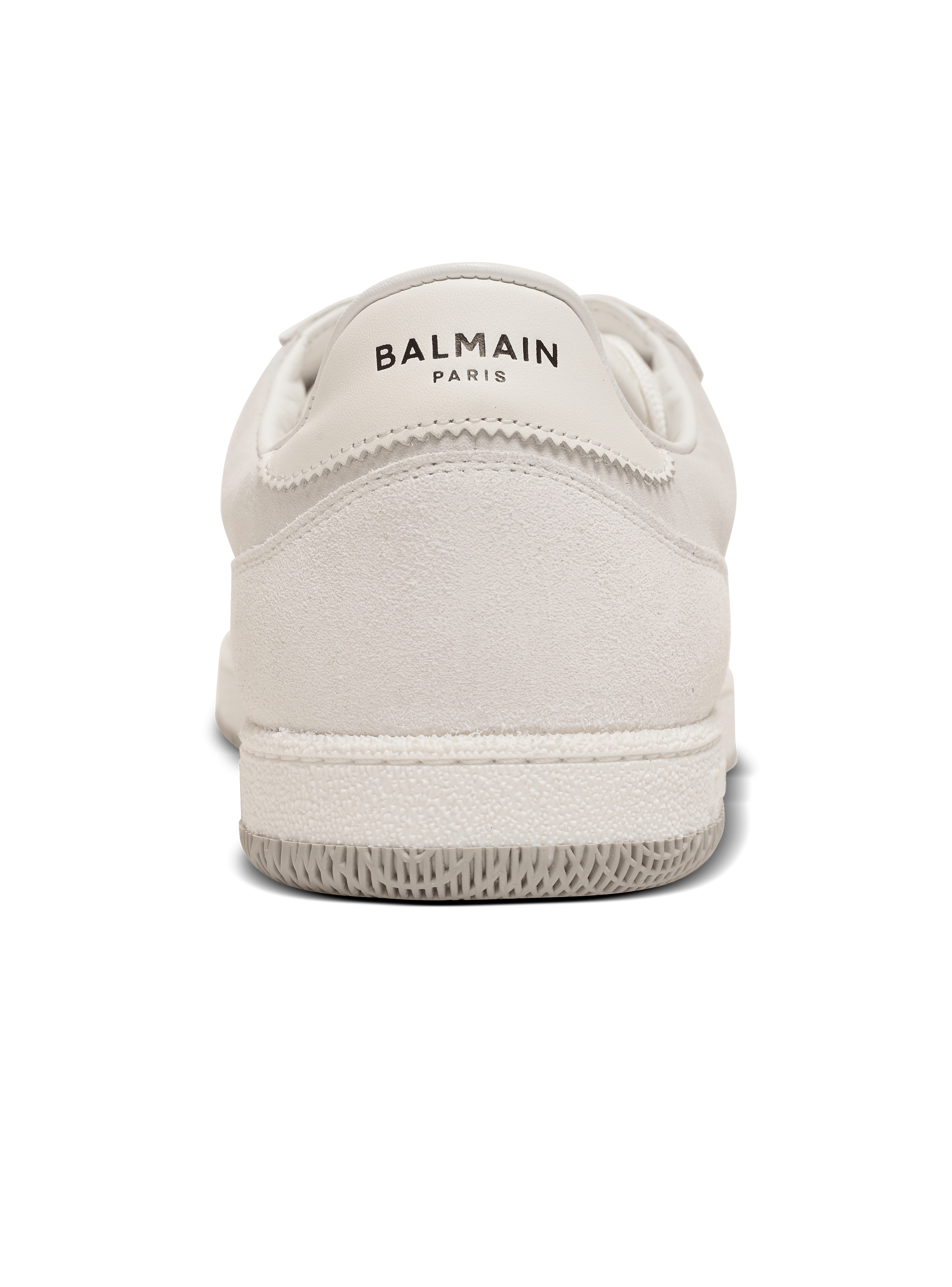 バルマン スワンスエードスニーカー ホワイト/ブラック Balmain Swan suede and smooth leather trainers - Men | BALMAIN