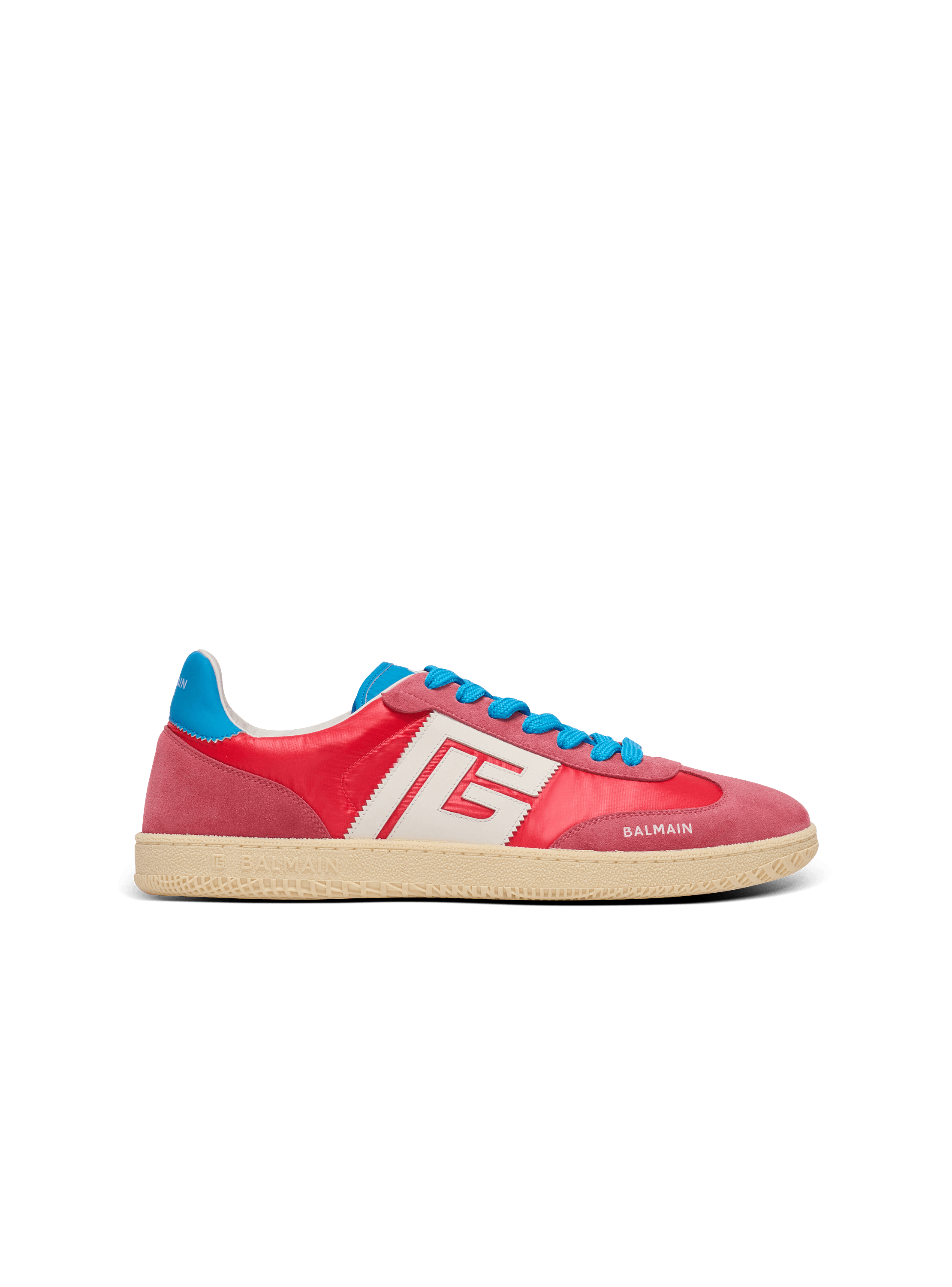 Balmain Swan suede and nylon trainers