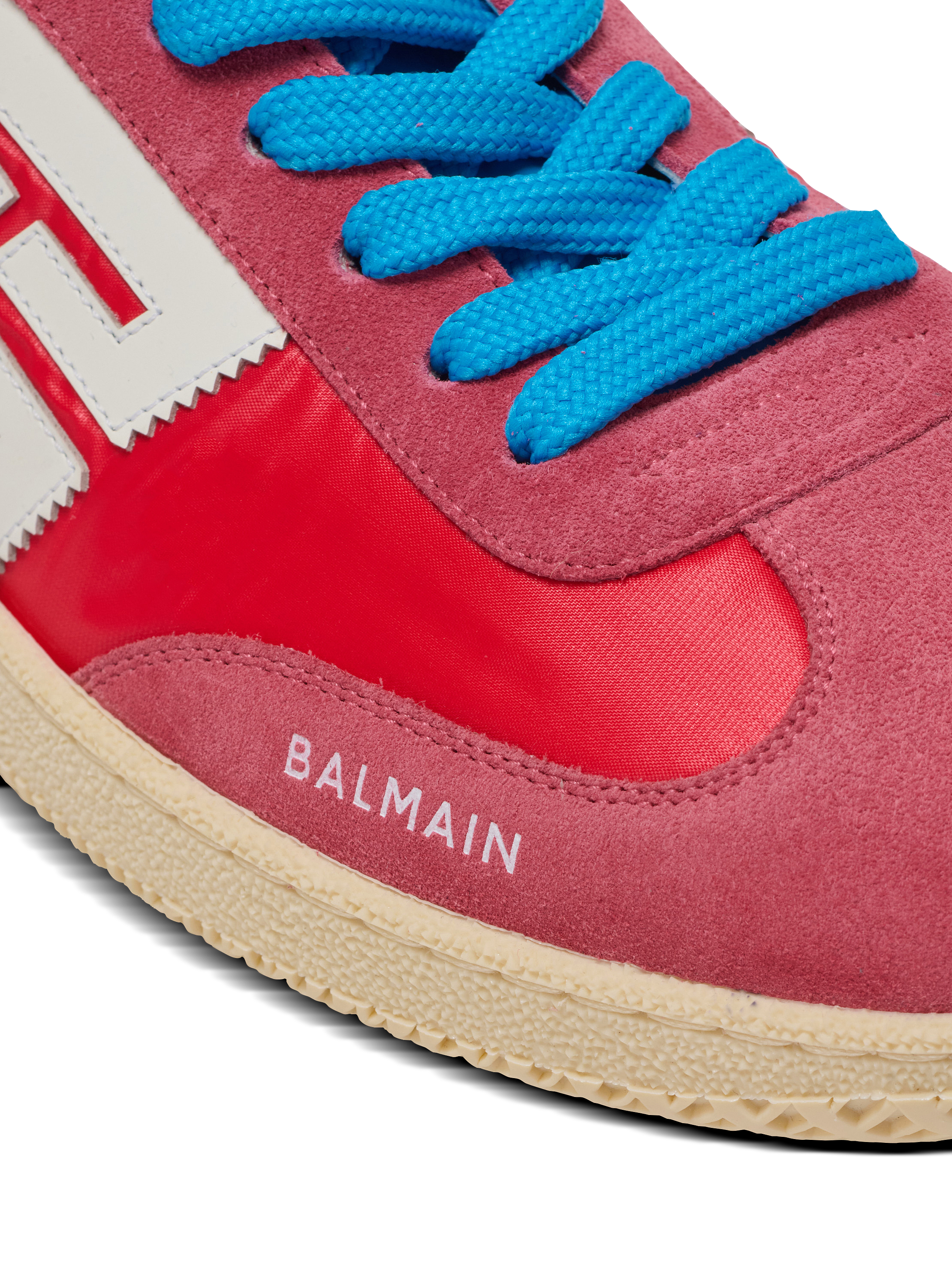 スニーカー BALMAIN 'Balmain Swan' sneakers Pink Balmain Swan suede and nylon trainers multicolor multicolor