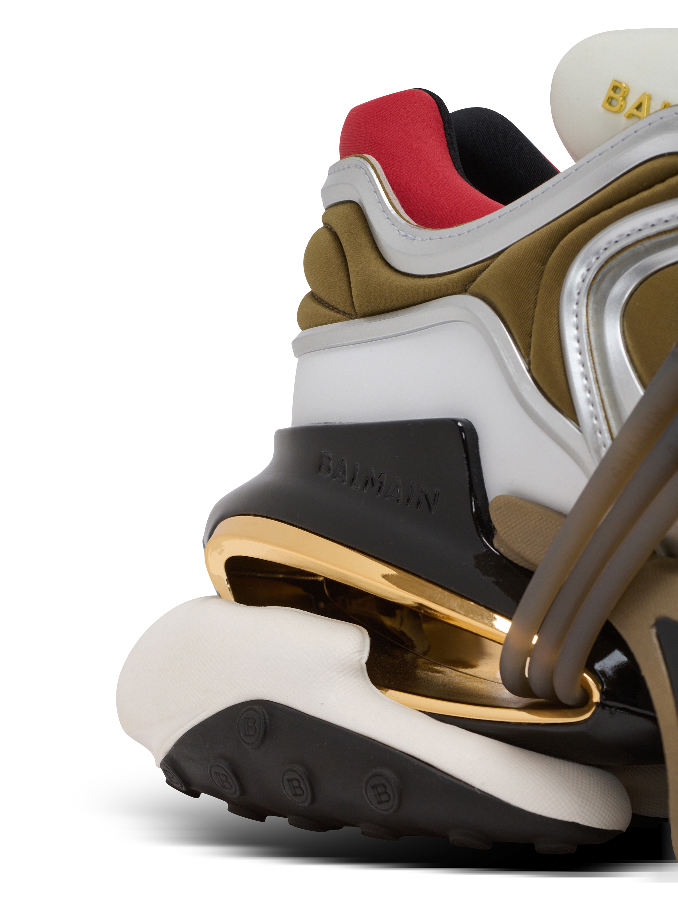 スニーカー BALMAIN FW25 'Unicorn Wave' sneakers (FM1VI362KMRB 1EW) Unicorn Wave trainers in neoprene khaki khaki - Men | BALMAIN