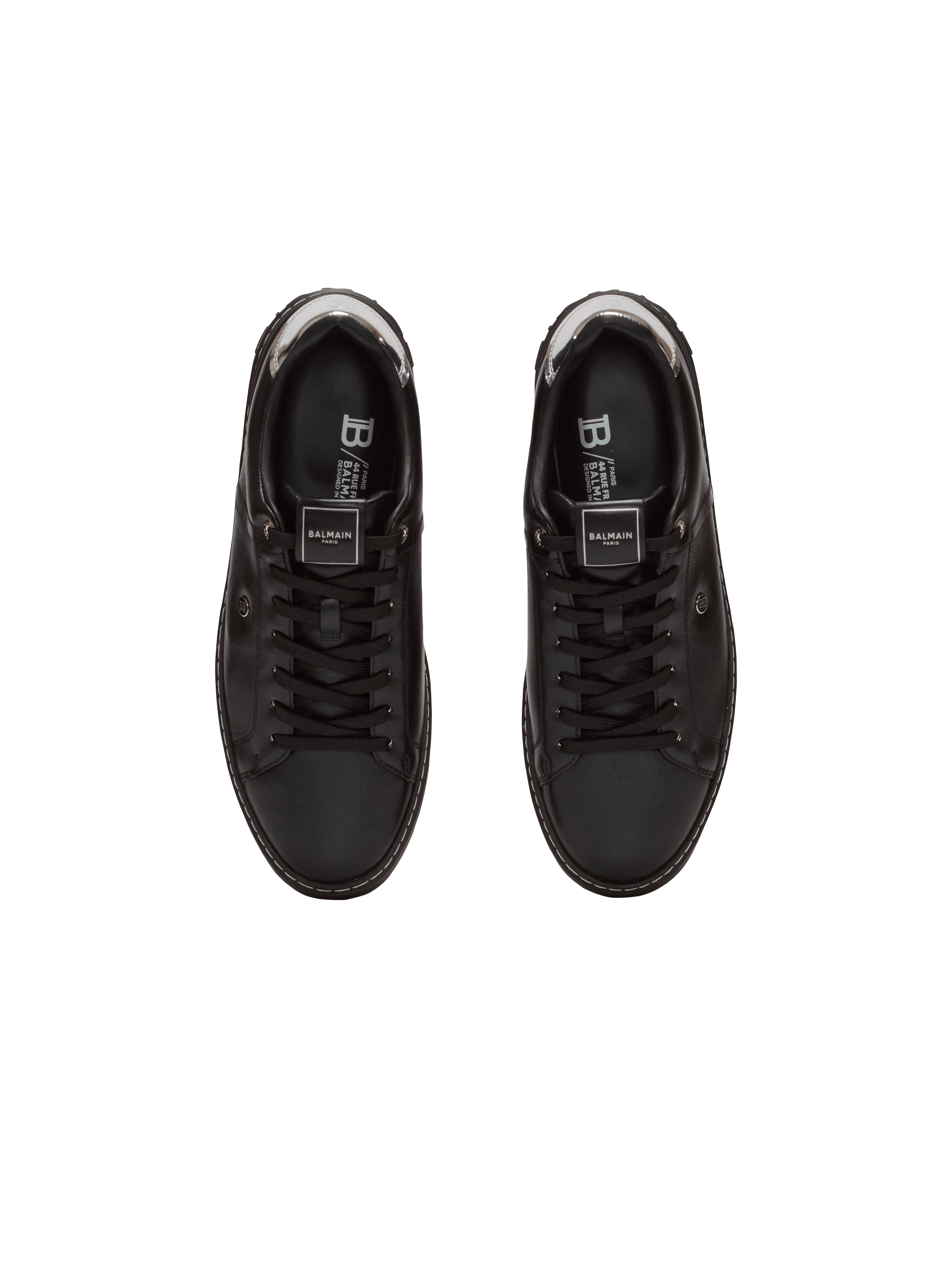 スニーカー B-Court Sneakers - Balmain - Leather - Black B-Court trainers in calfskin - Men | BALMAIN