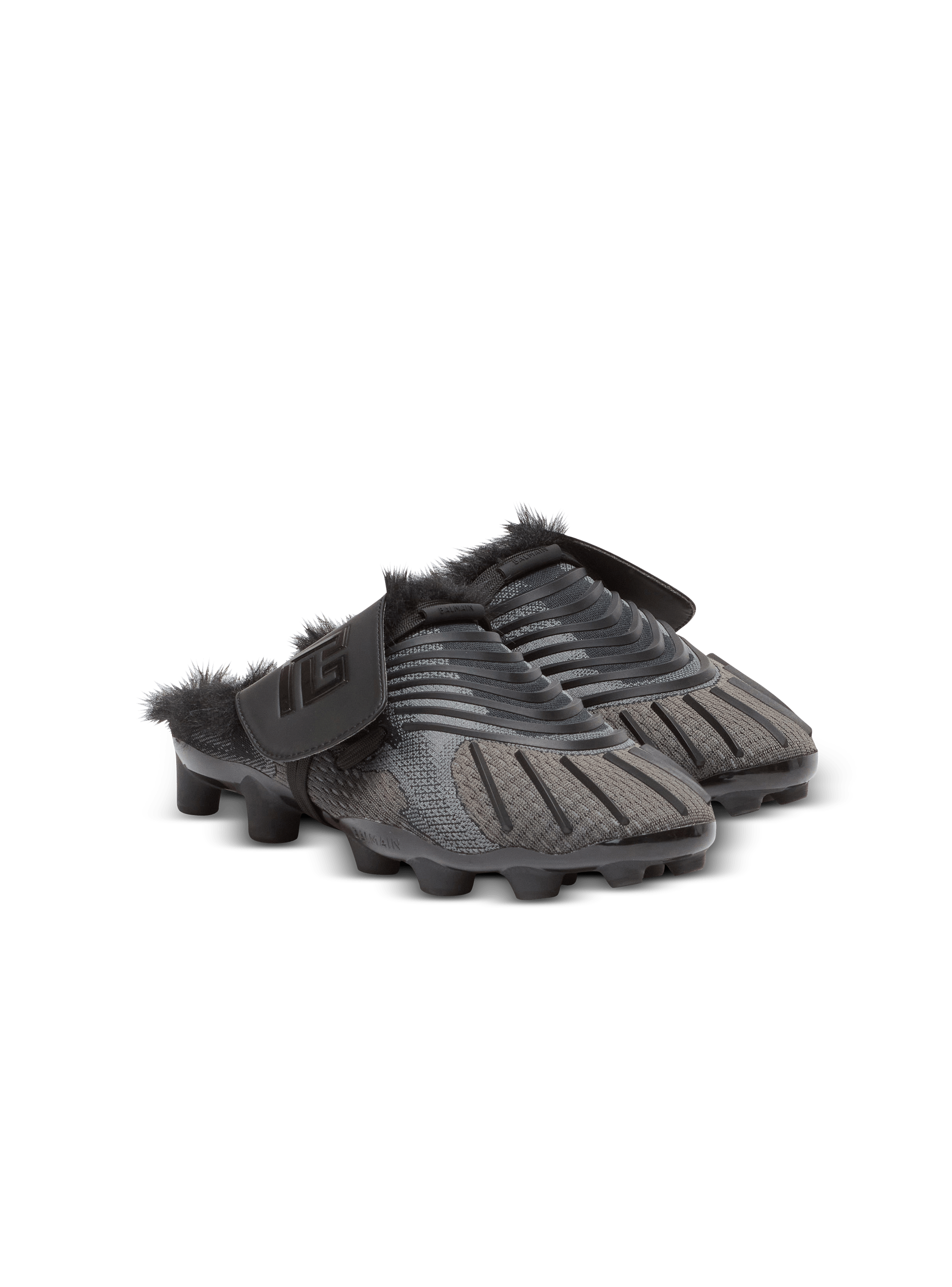 Half Time faux fur-lined mules with technical fabrics - Men