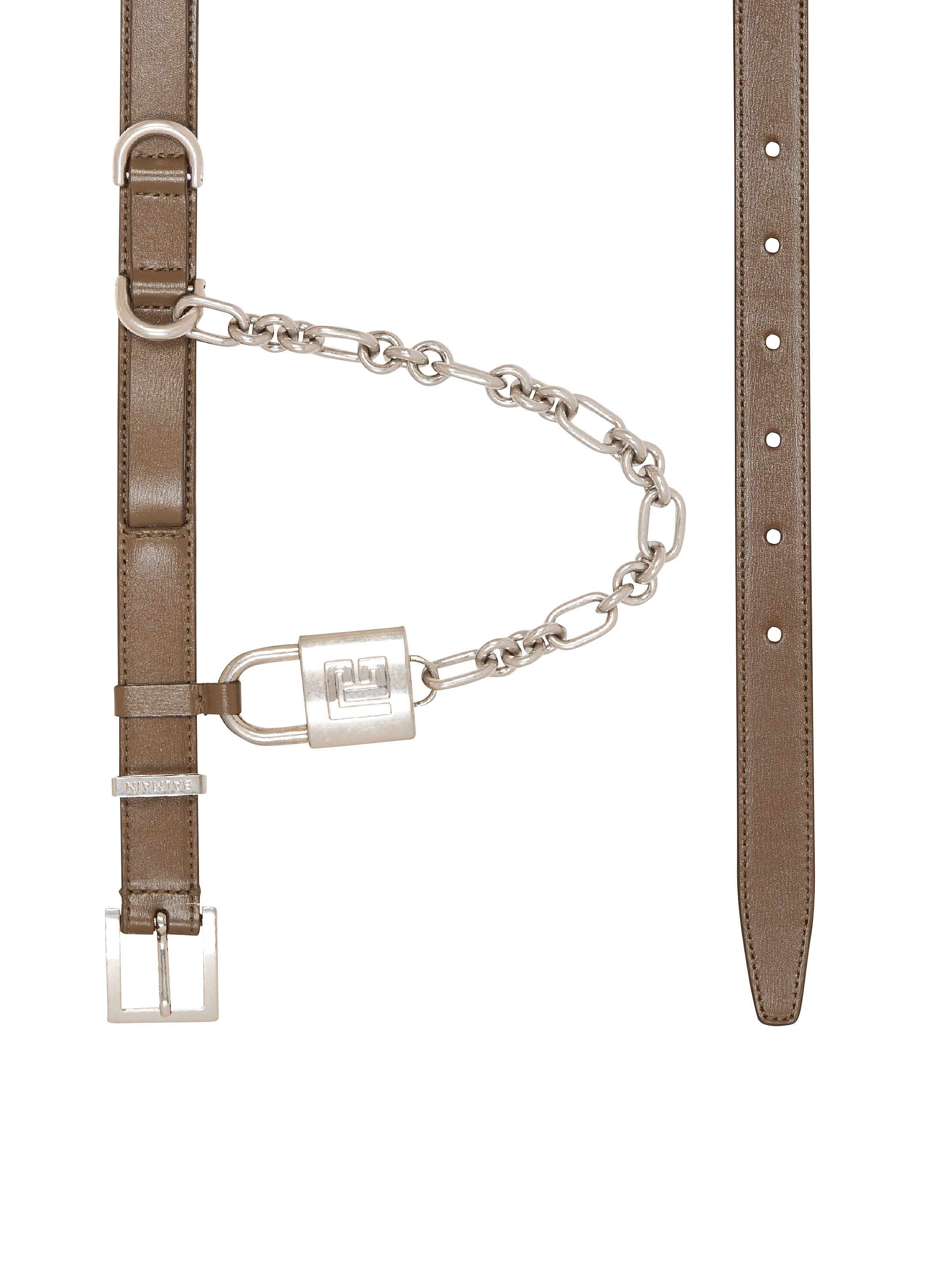 Sync narrow leather belt
