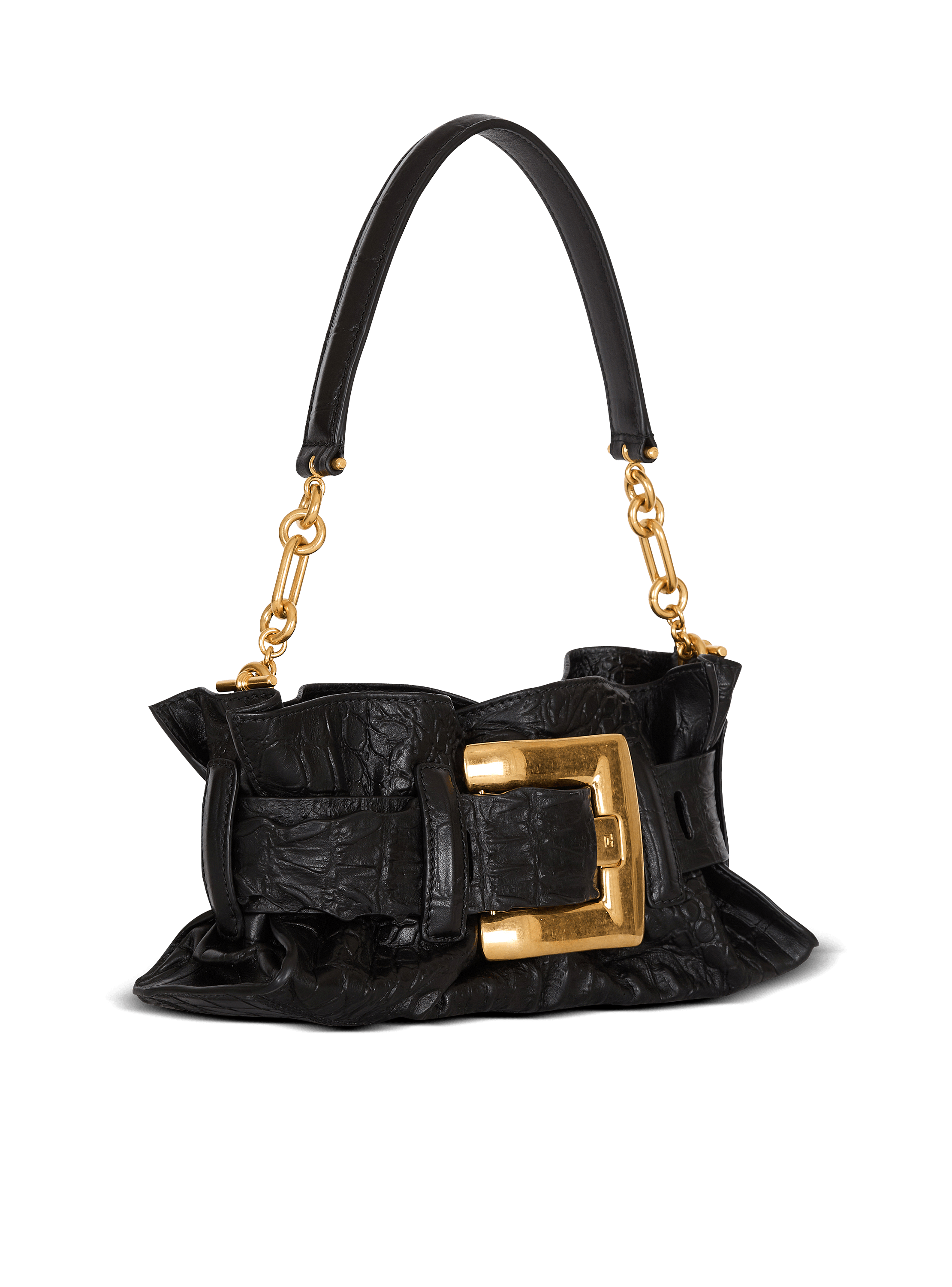 Mini Anthem bag in embossed crocodile-print calfskin