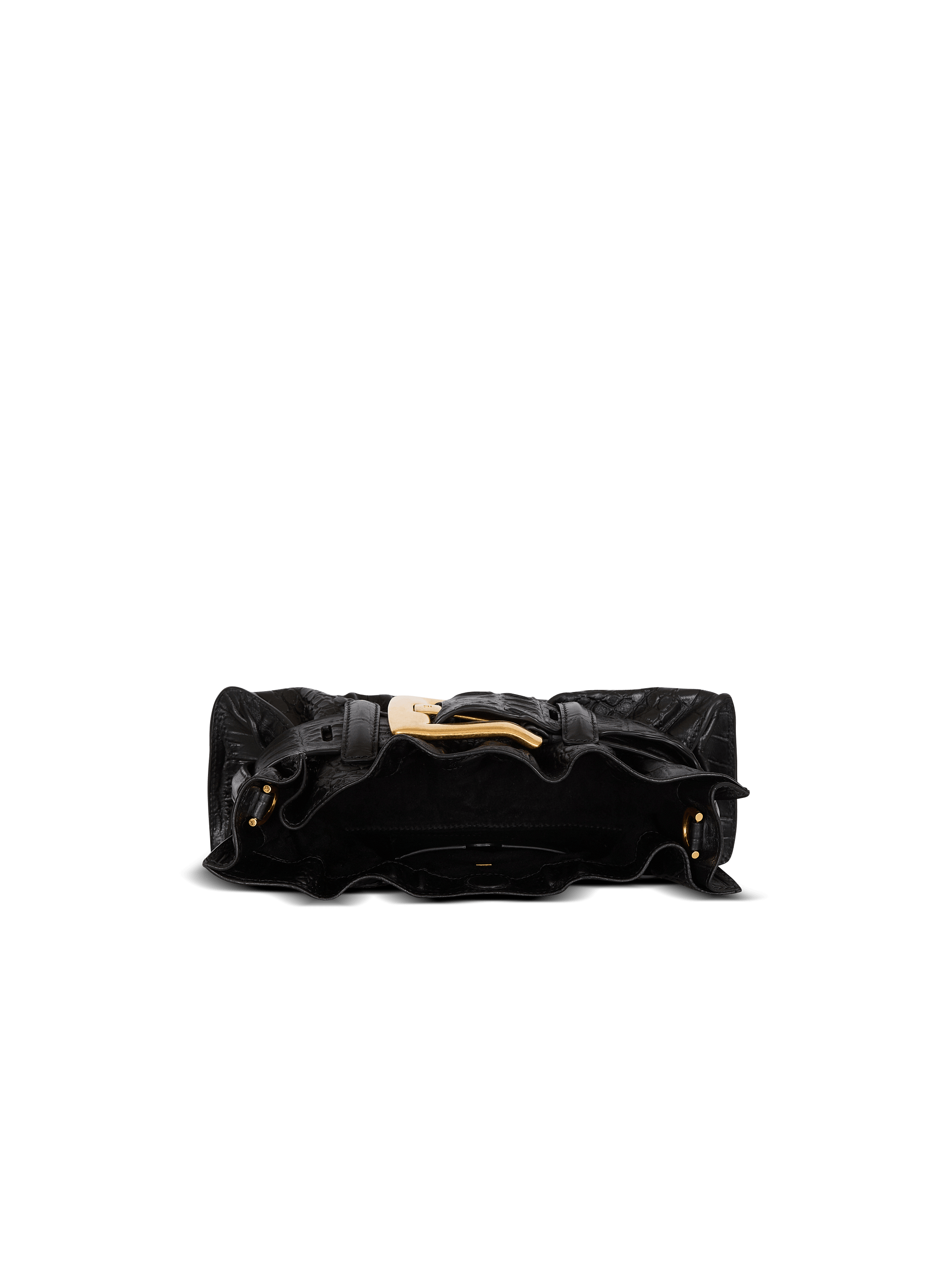 Mini Anthem bag in embossed crocodile-print calfskin