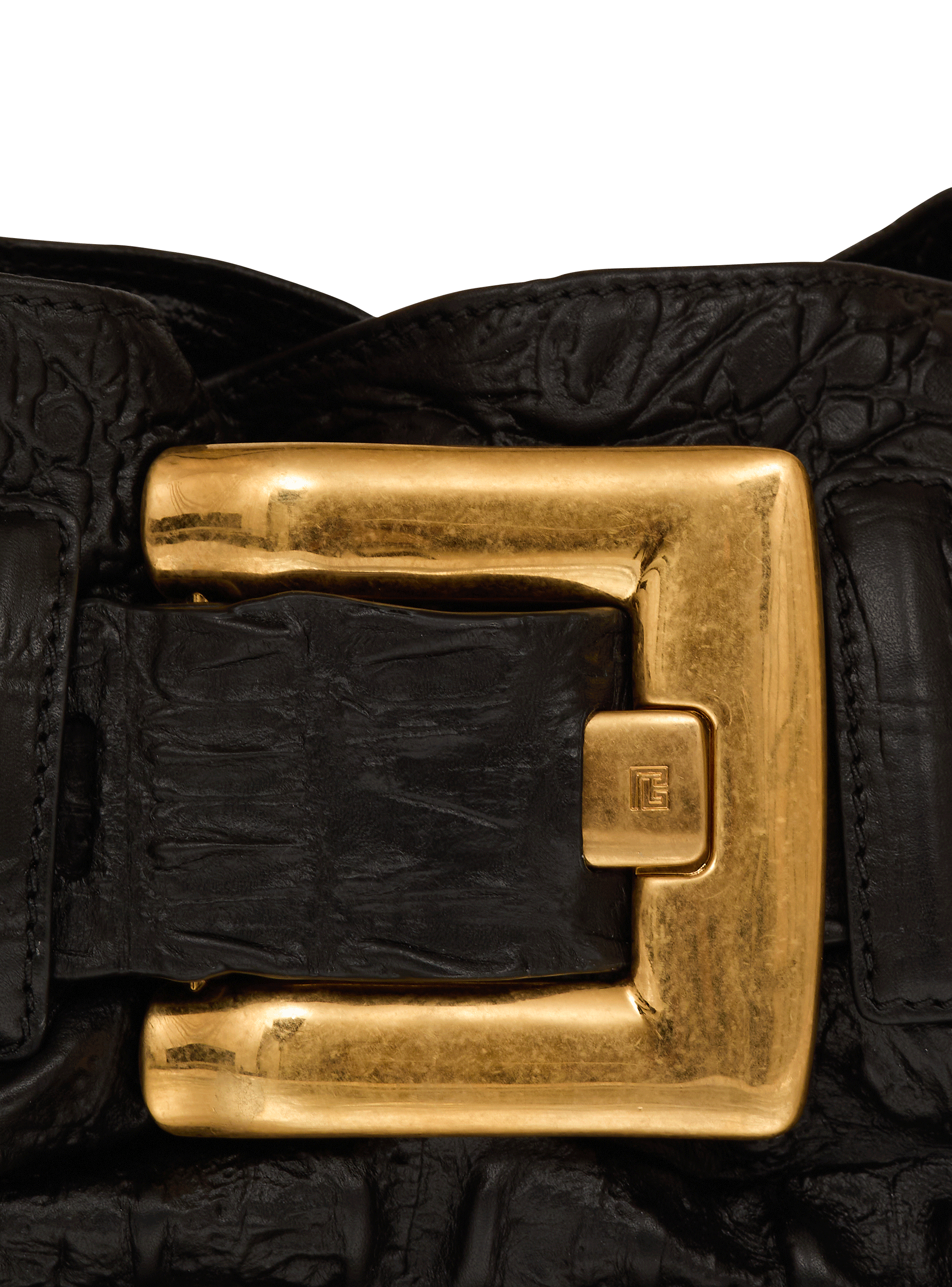 Mini Anthem bag in embossed crocodile-print calfskin