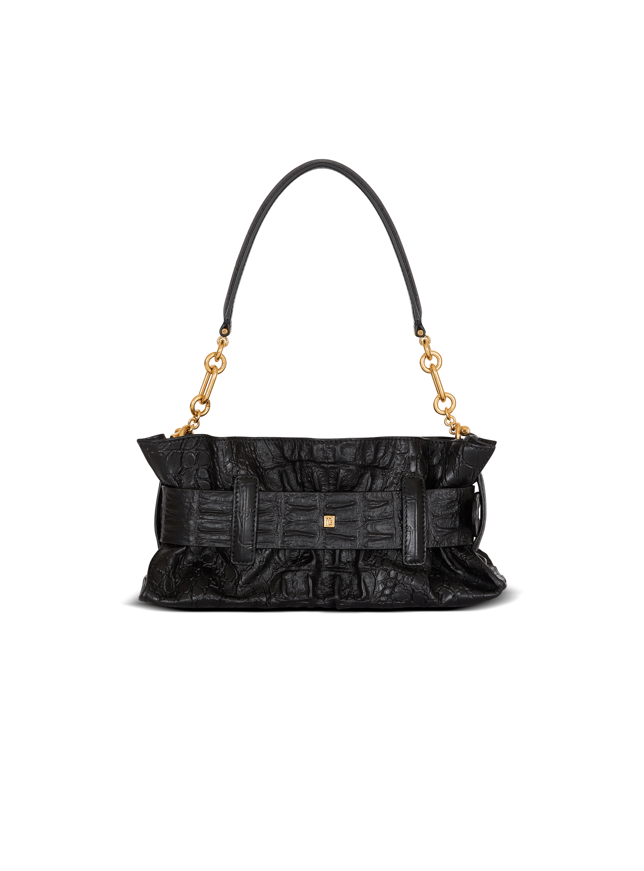 Mini Anthem bag in embossed crocodile-print calfskin