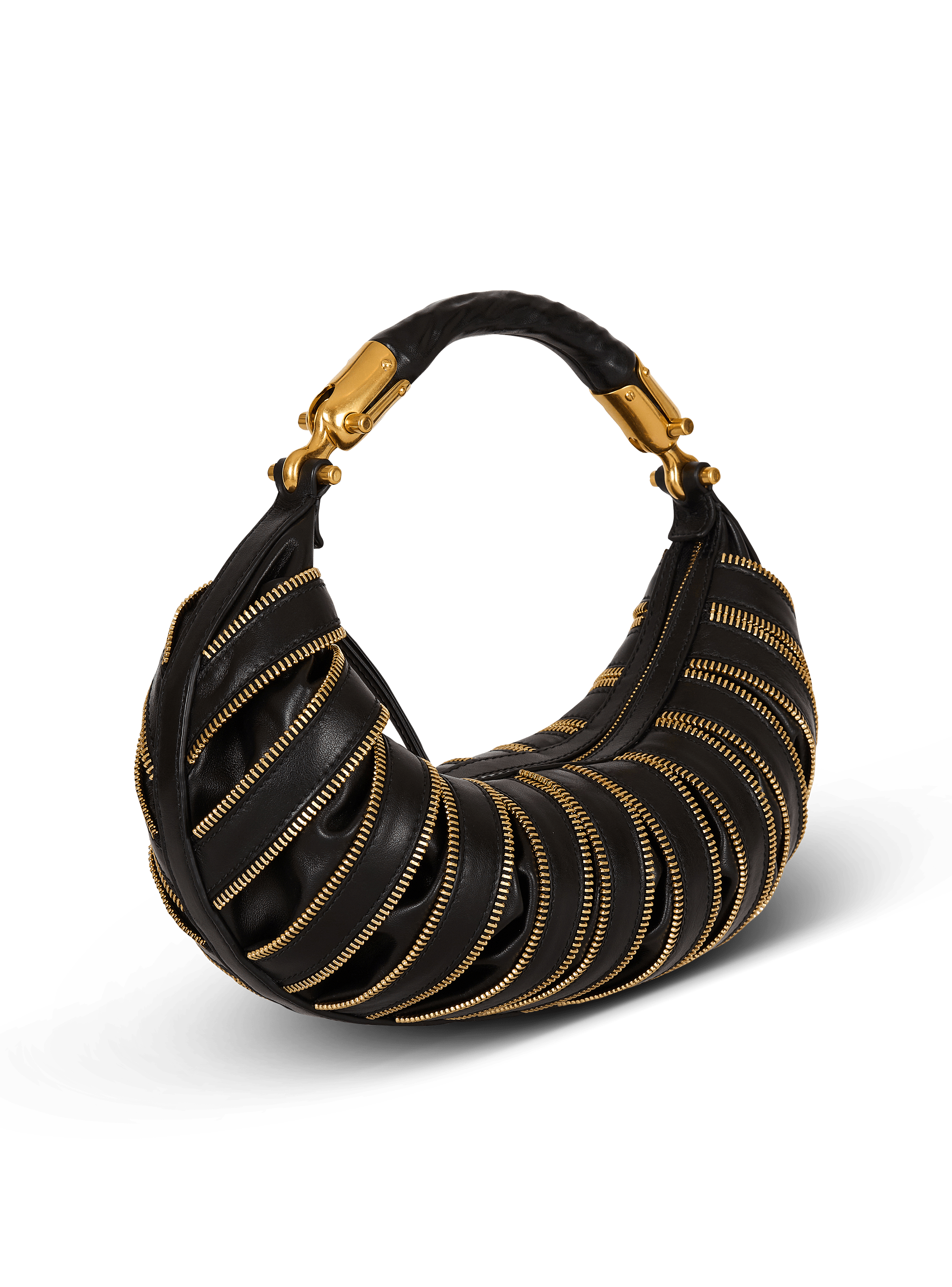 Medium Ebene Zips bag in calfskin leather 