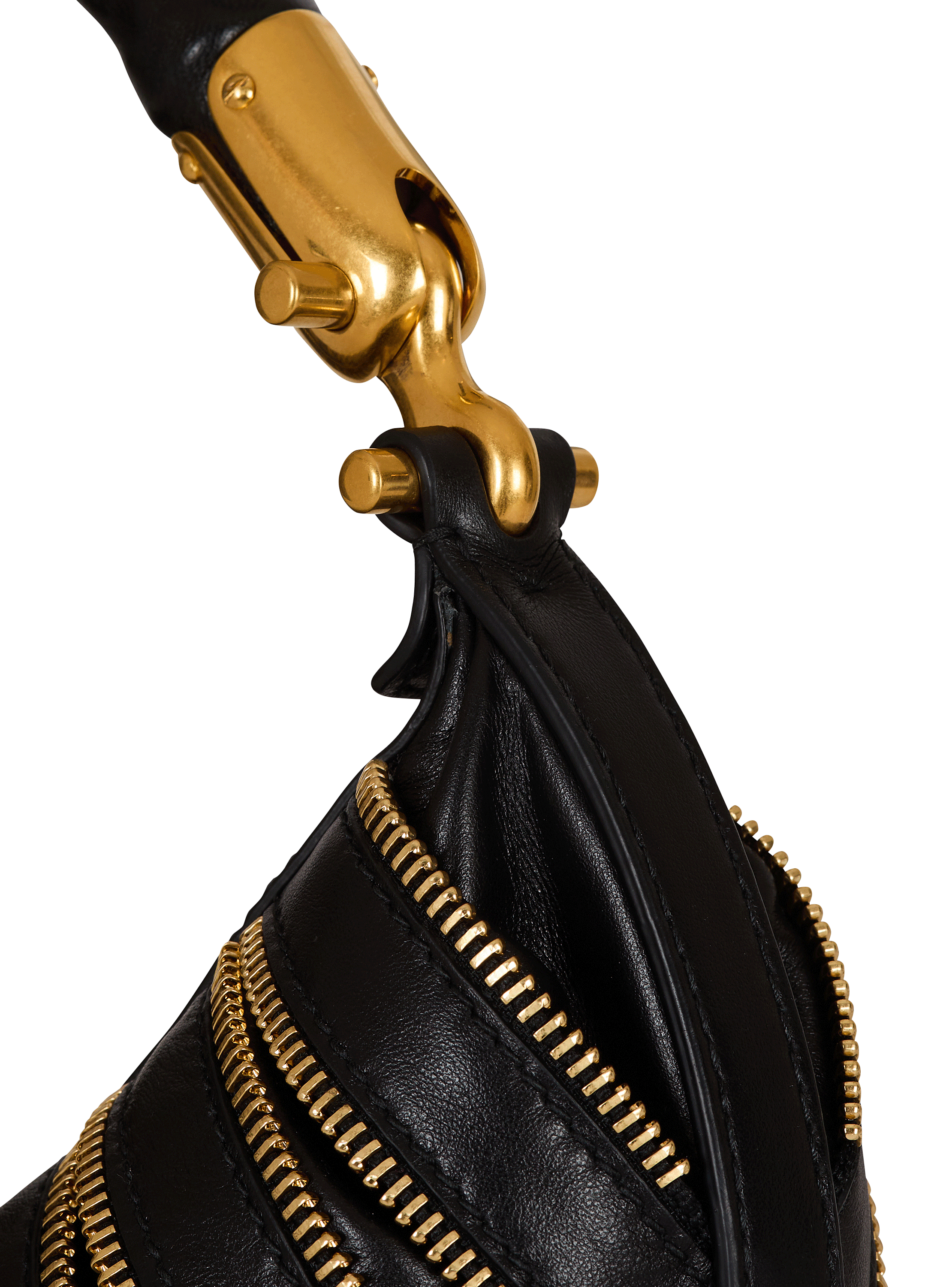 Medium Ebene Zips bag in calfskin leather 