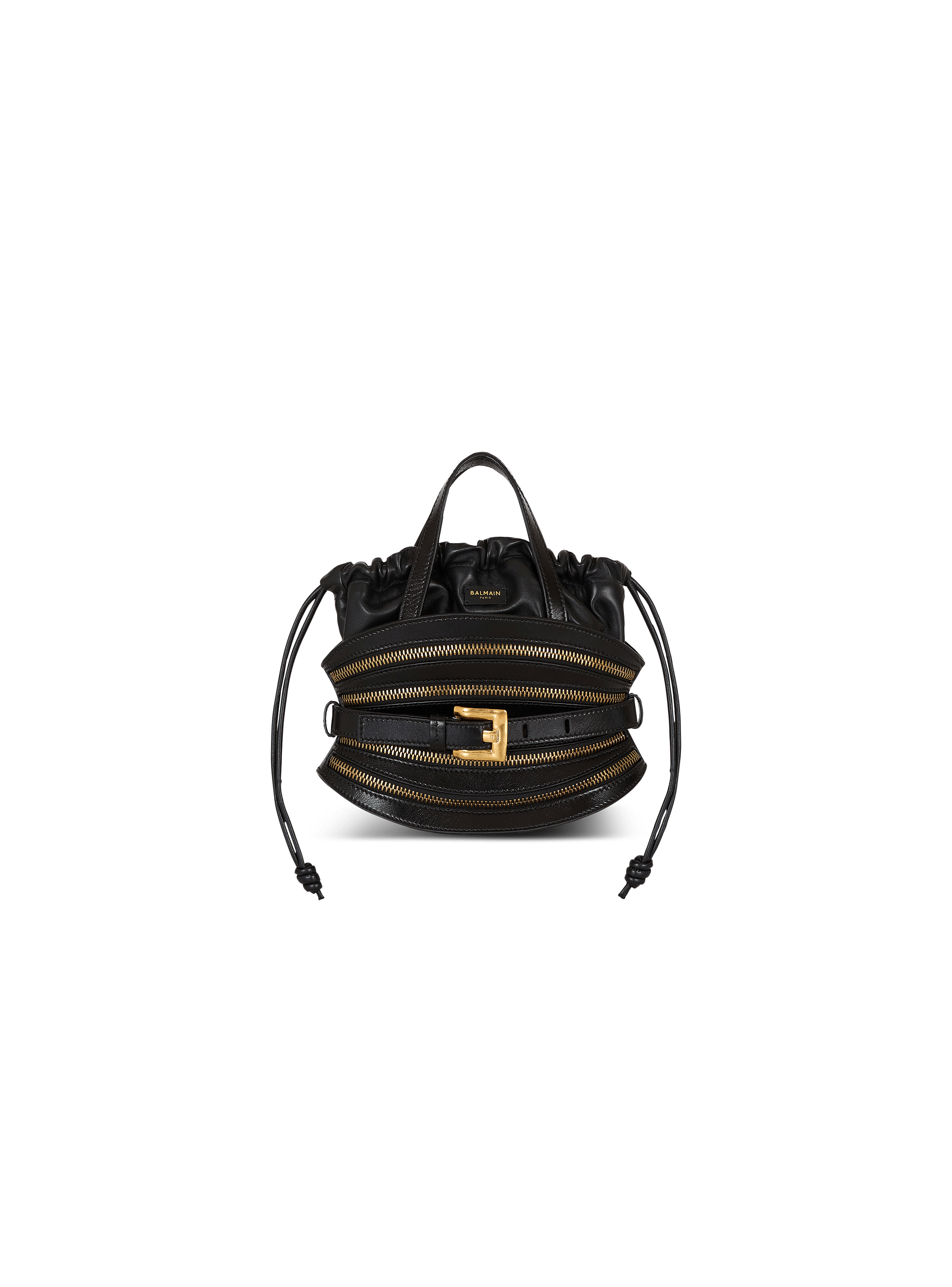 Mini Shuffle Zips bag in calfskin leather