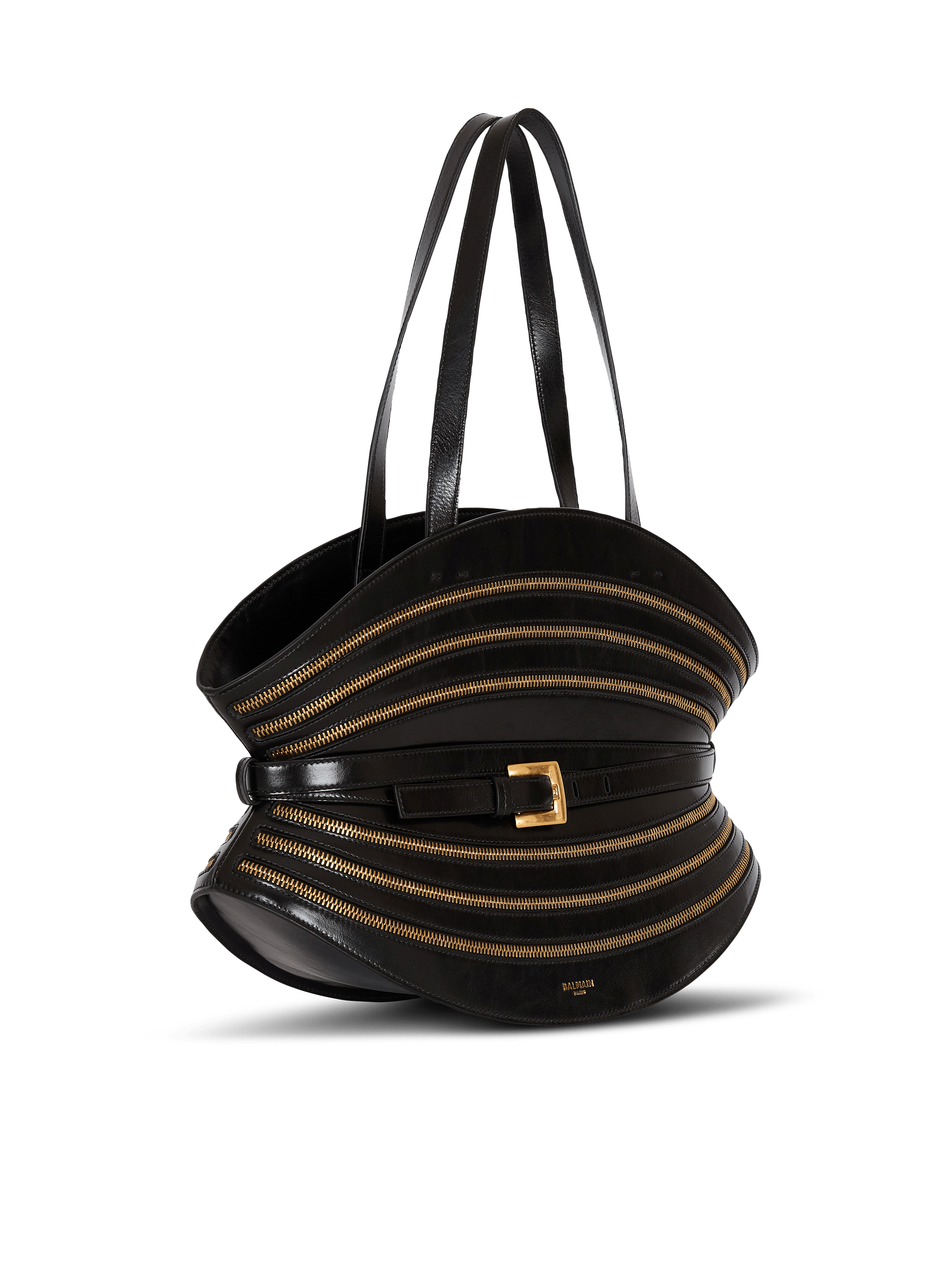 Medium Shuffle Zips bag in calfskin leather