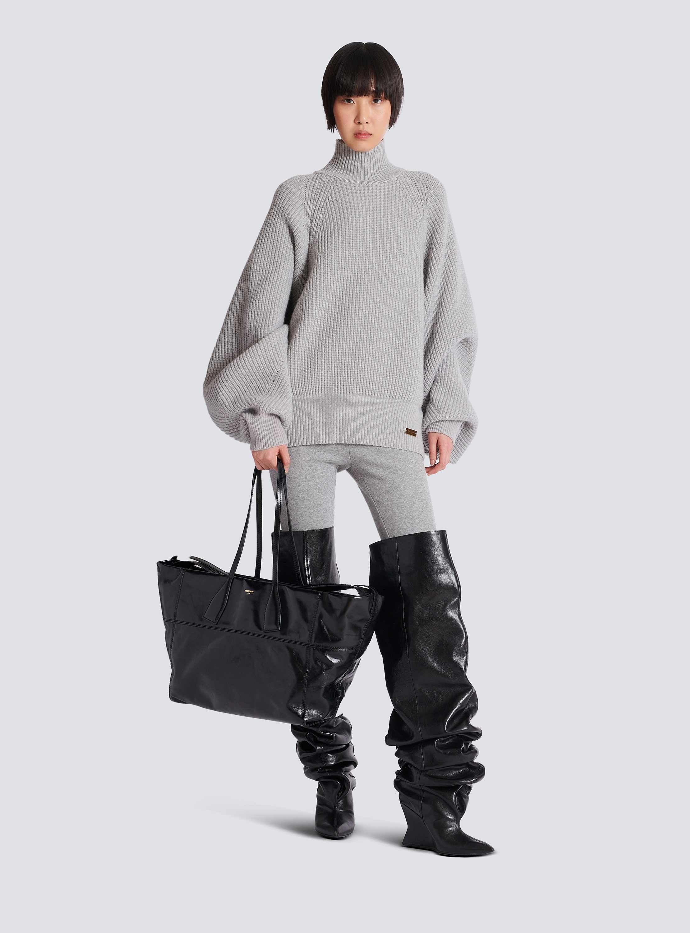 Track Zips calfskin tote bag