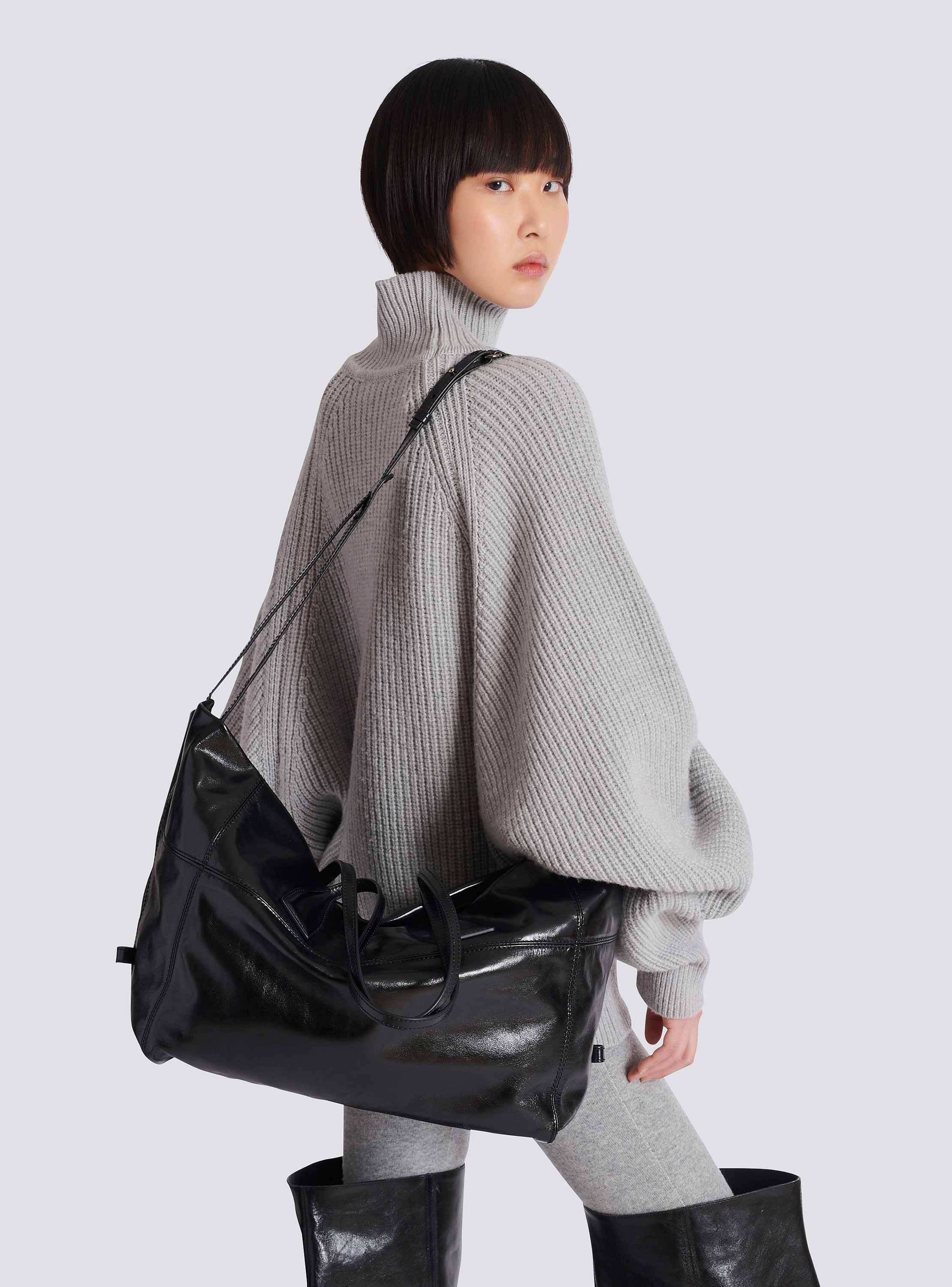 Track Zips calfskin tote bag