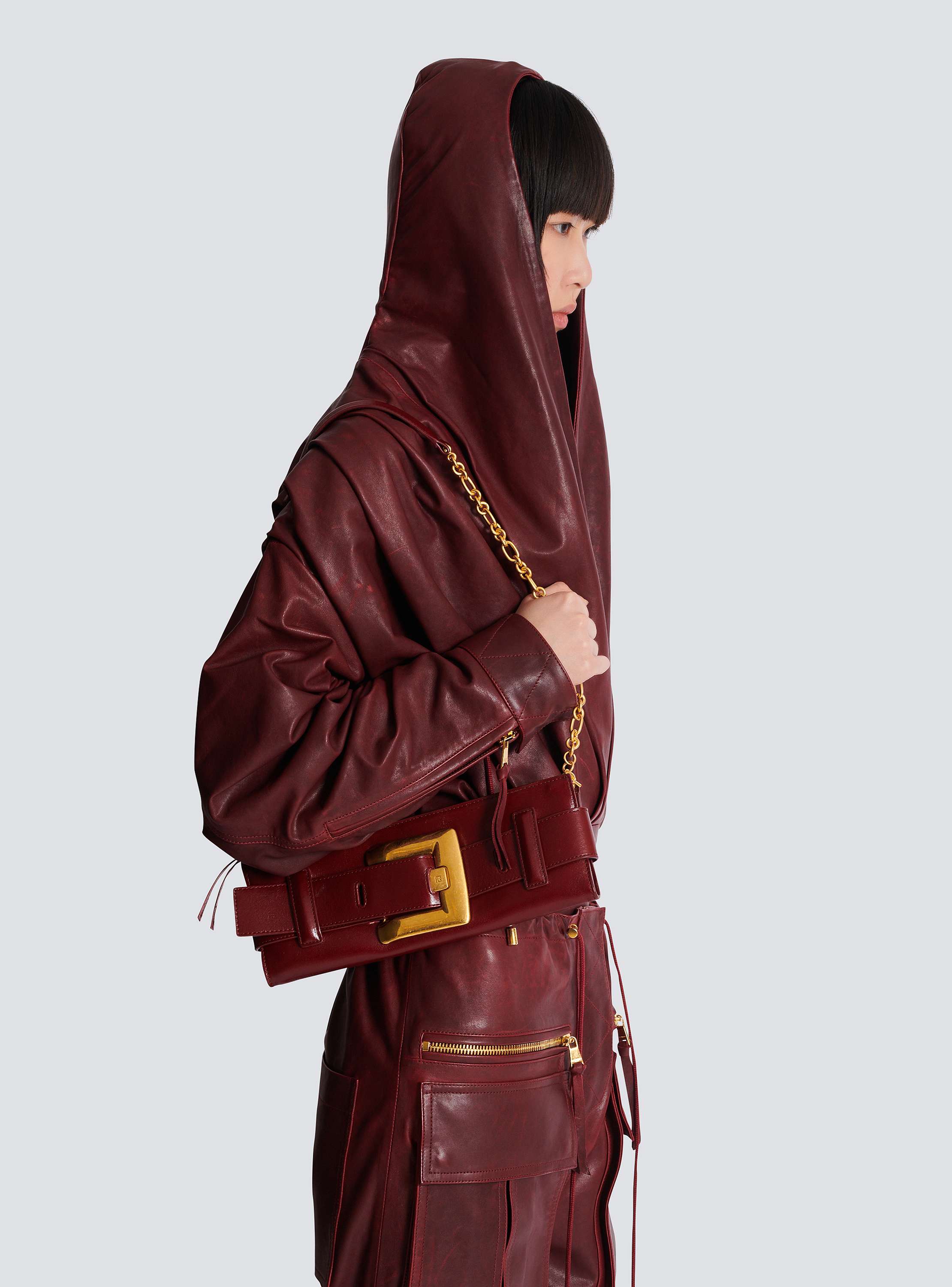 Anthem calfskin leather clutch