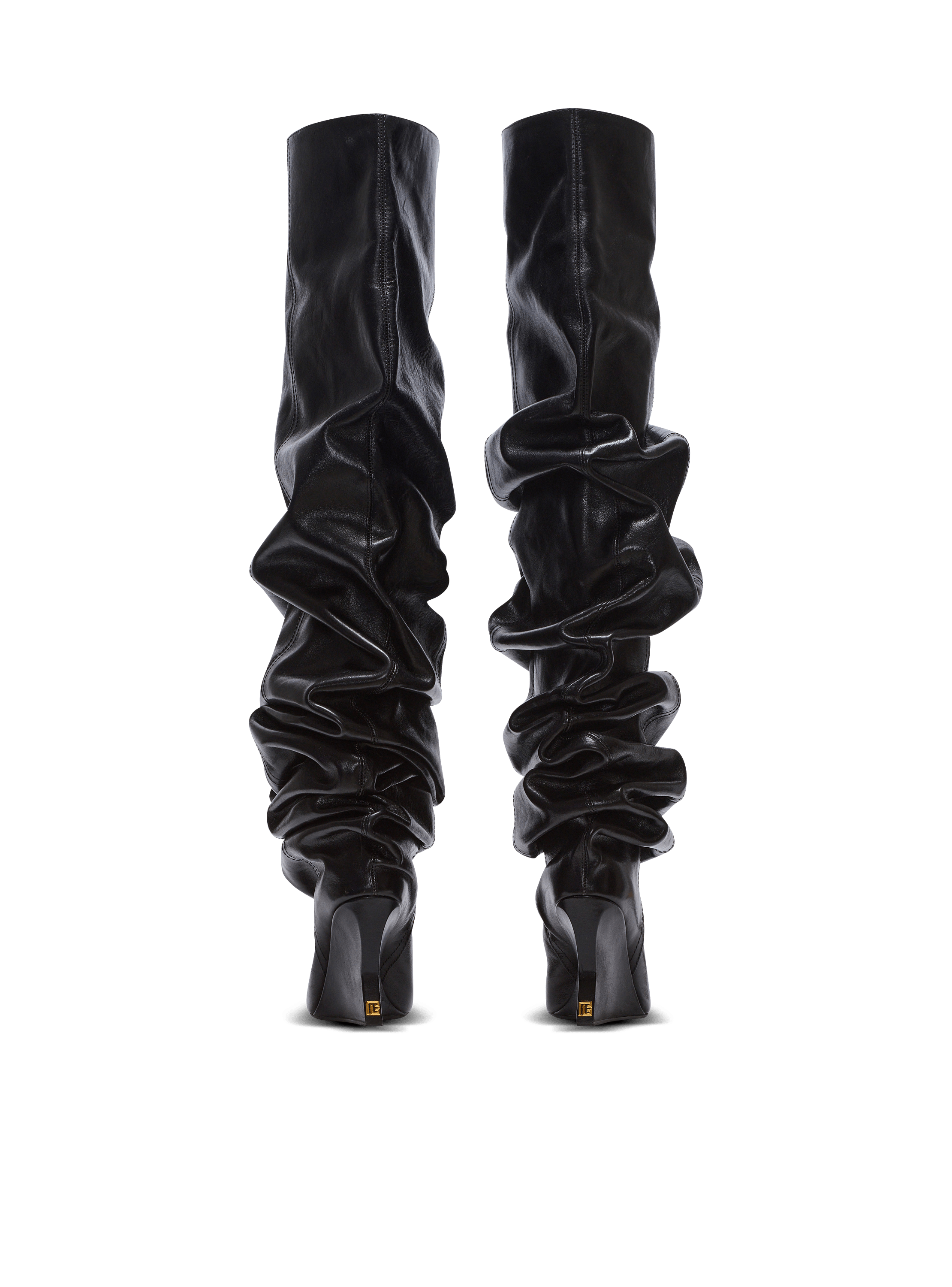 Wedge thigh-high boots