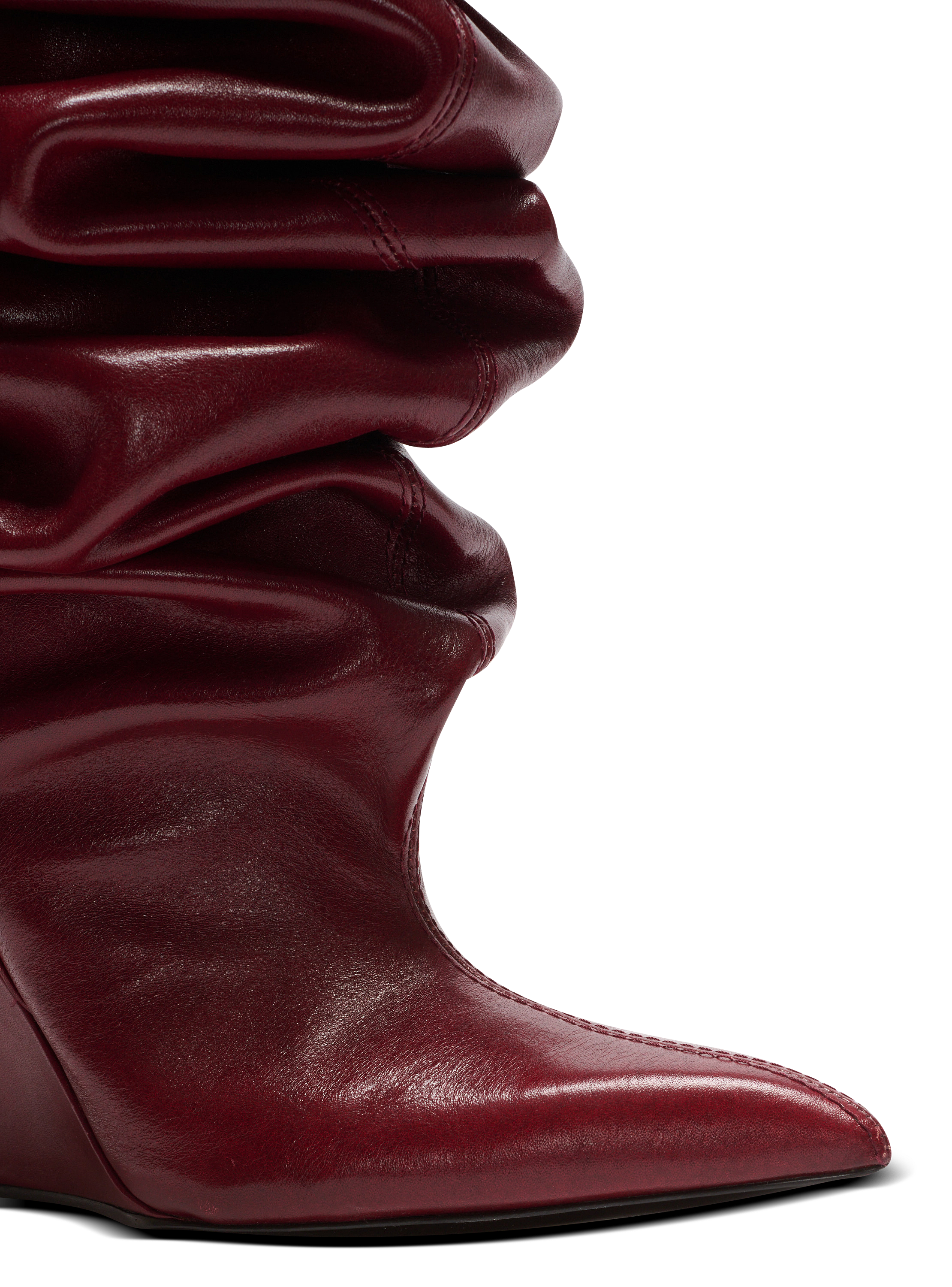 Wedge thigh-high boots