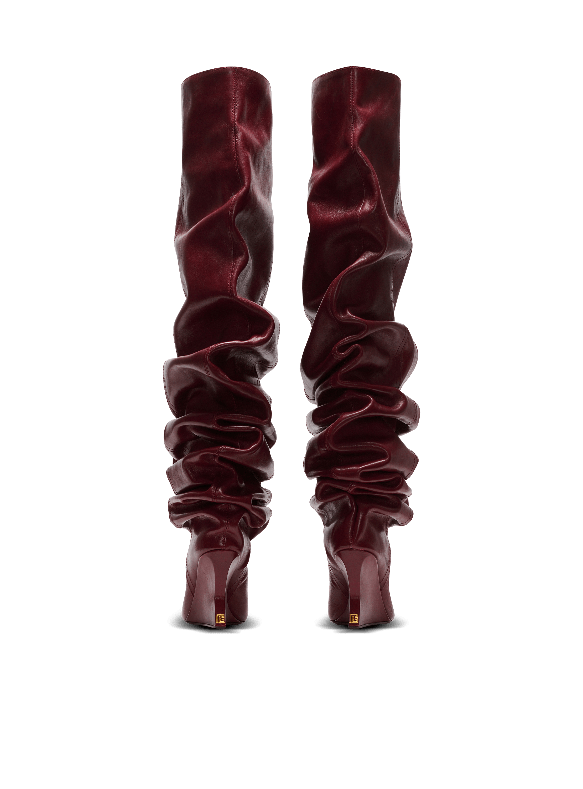 Wedge thigh-high boots
