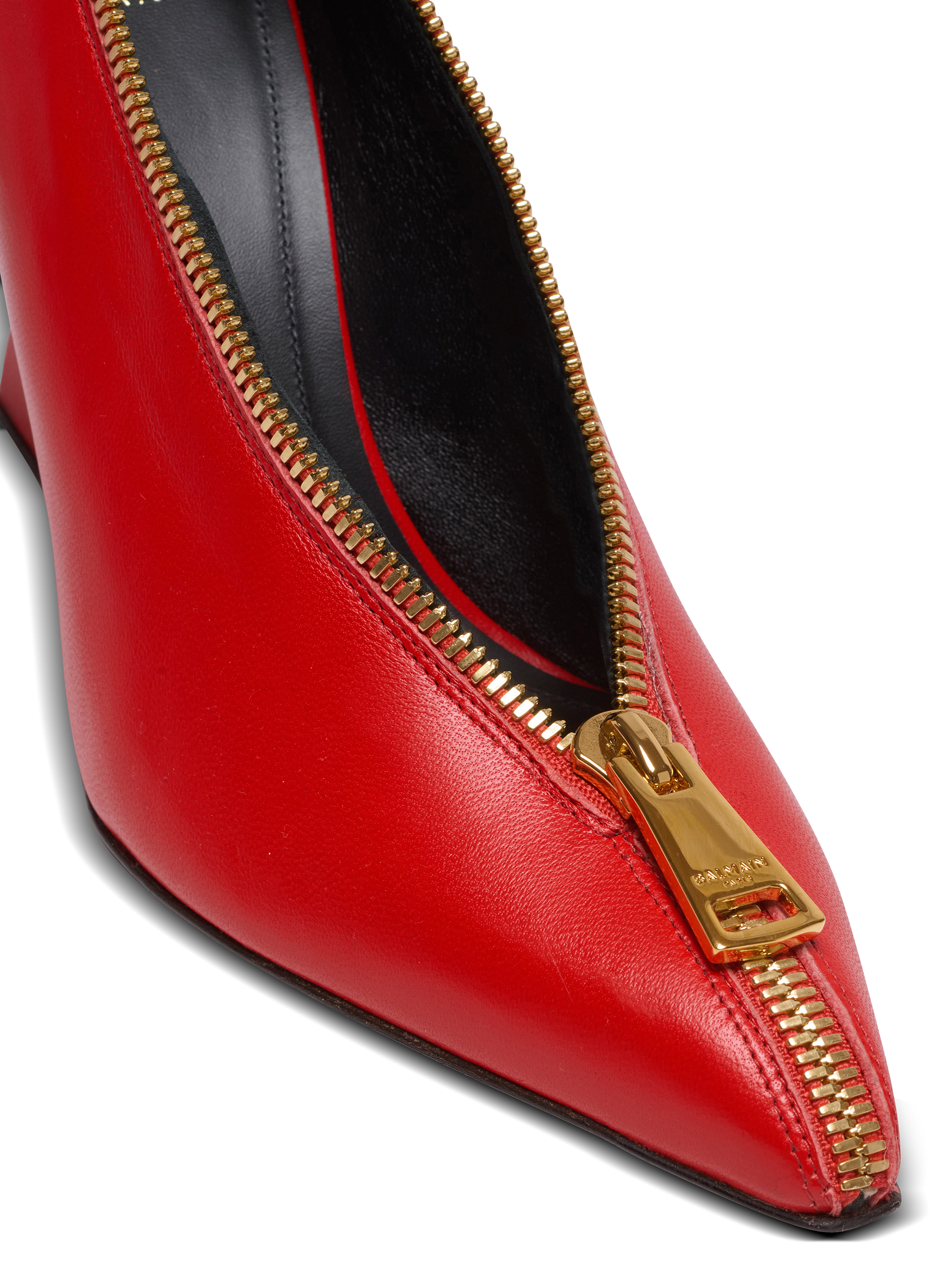 Zip Wedge pumps in lambskin leather