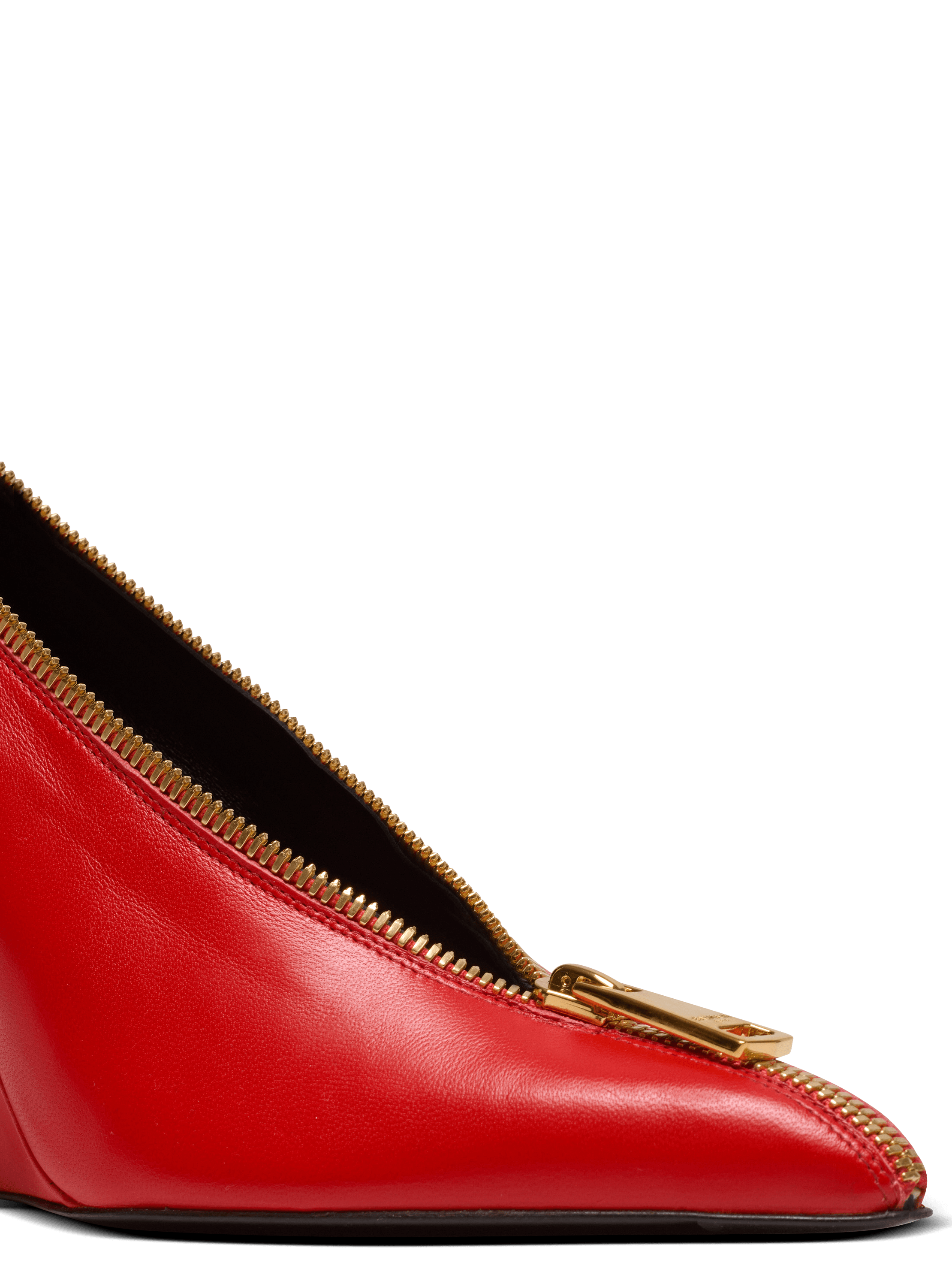 Zip Wedge pumps in lambskin leather