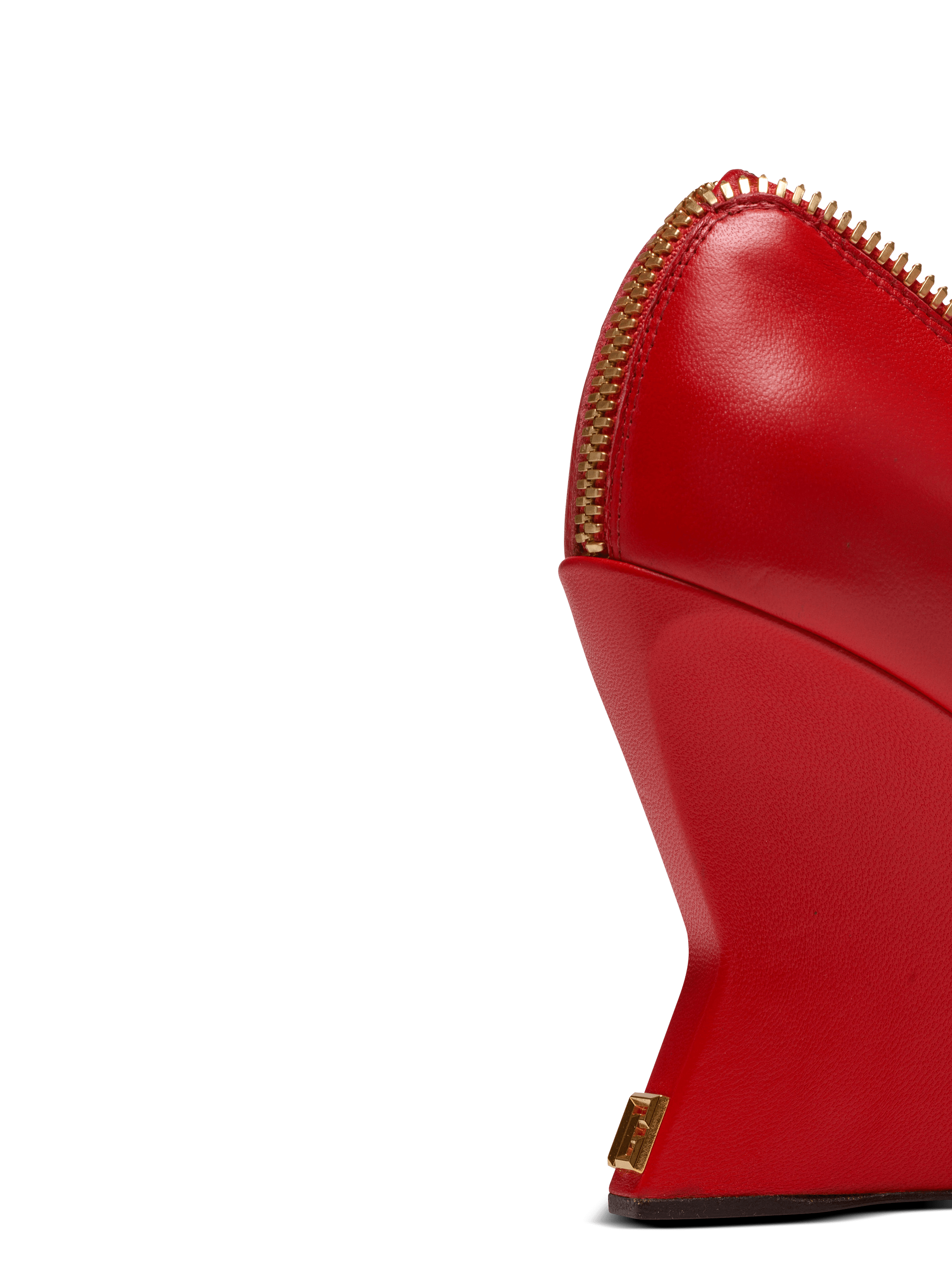 Zip Wedge pumps in lambskin leather