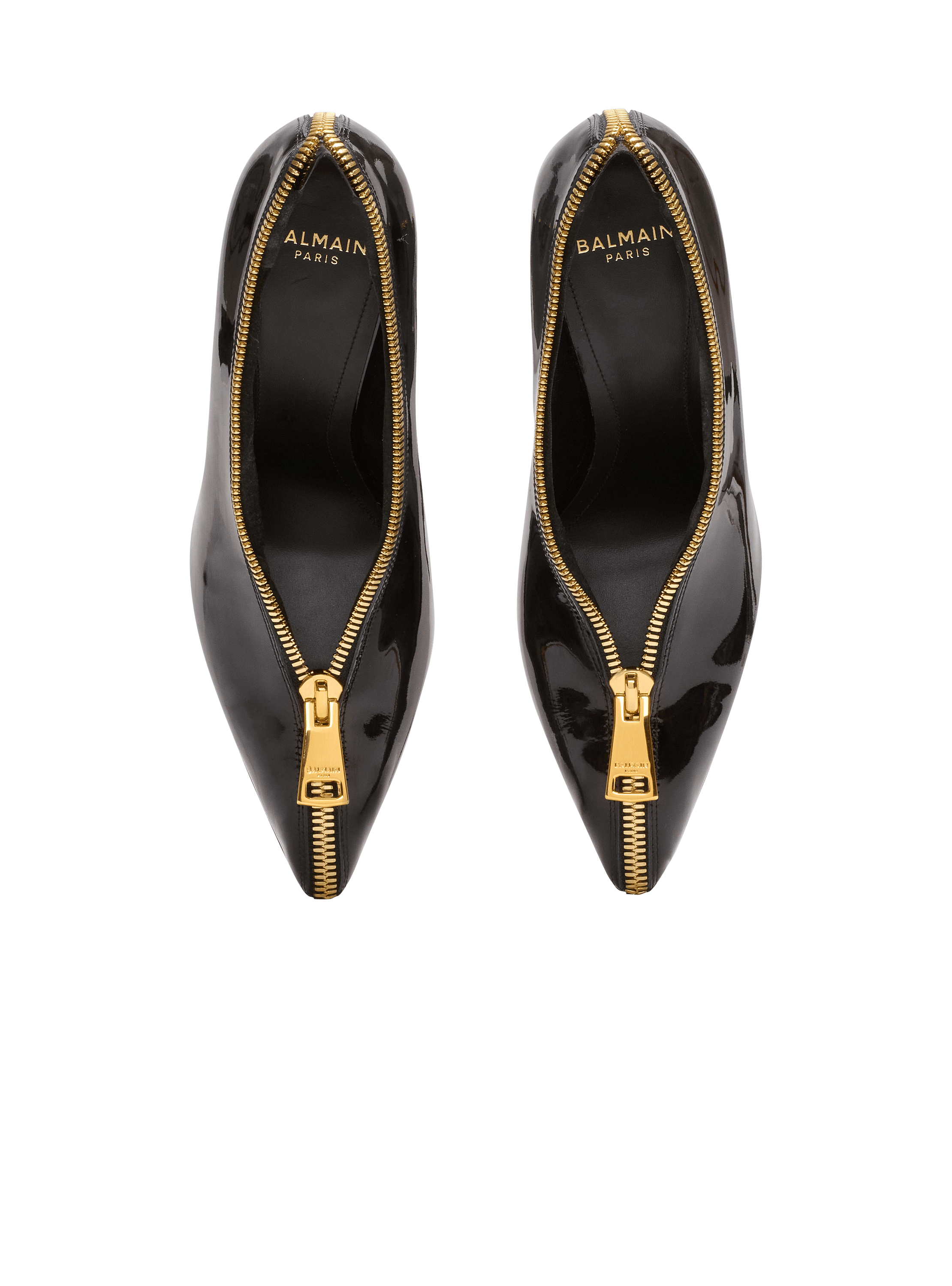 Zip Wedge pumps in patent leather