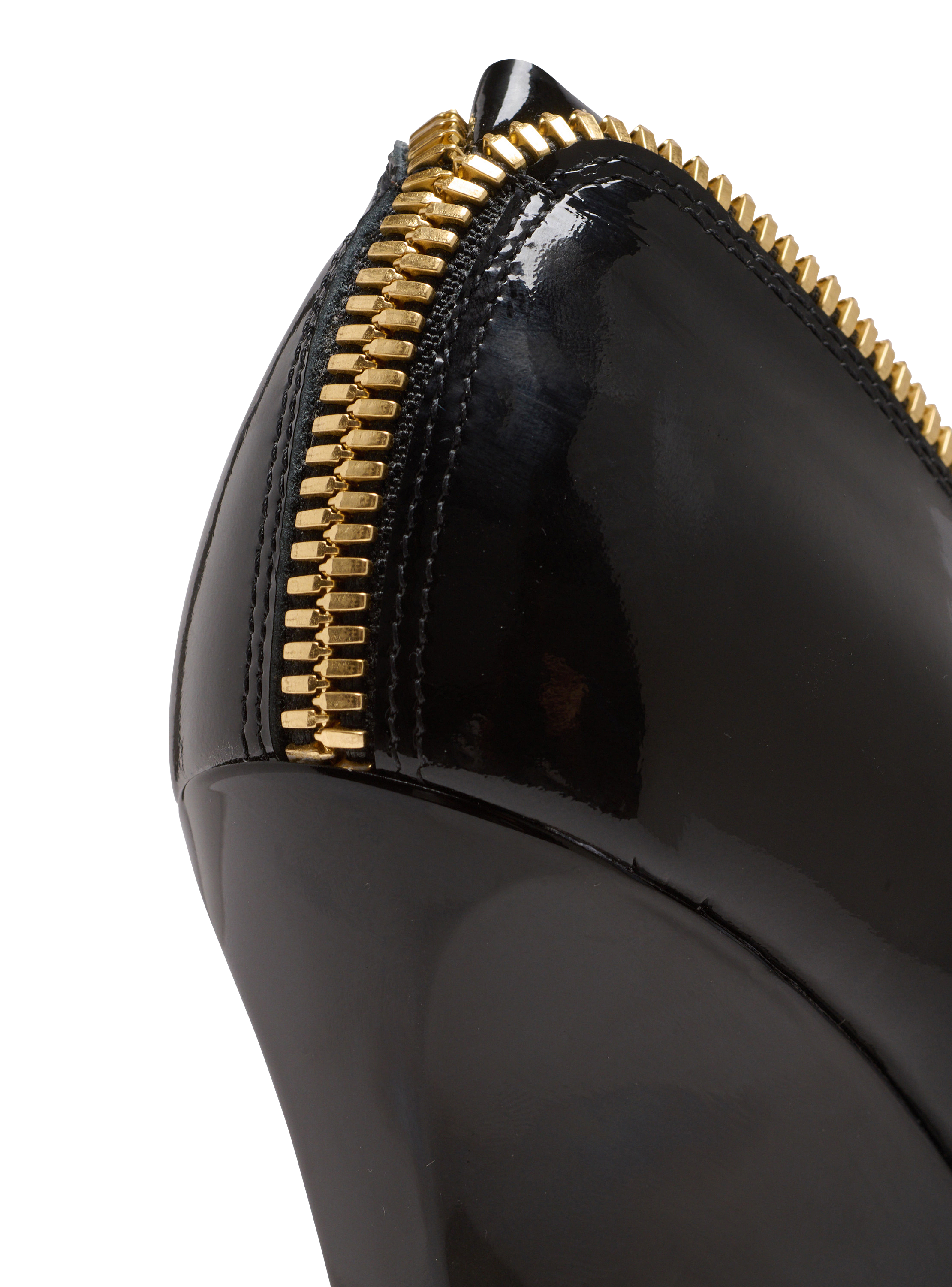 Zip Wedge pumps in patent leather