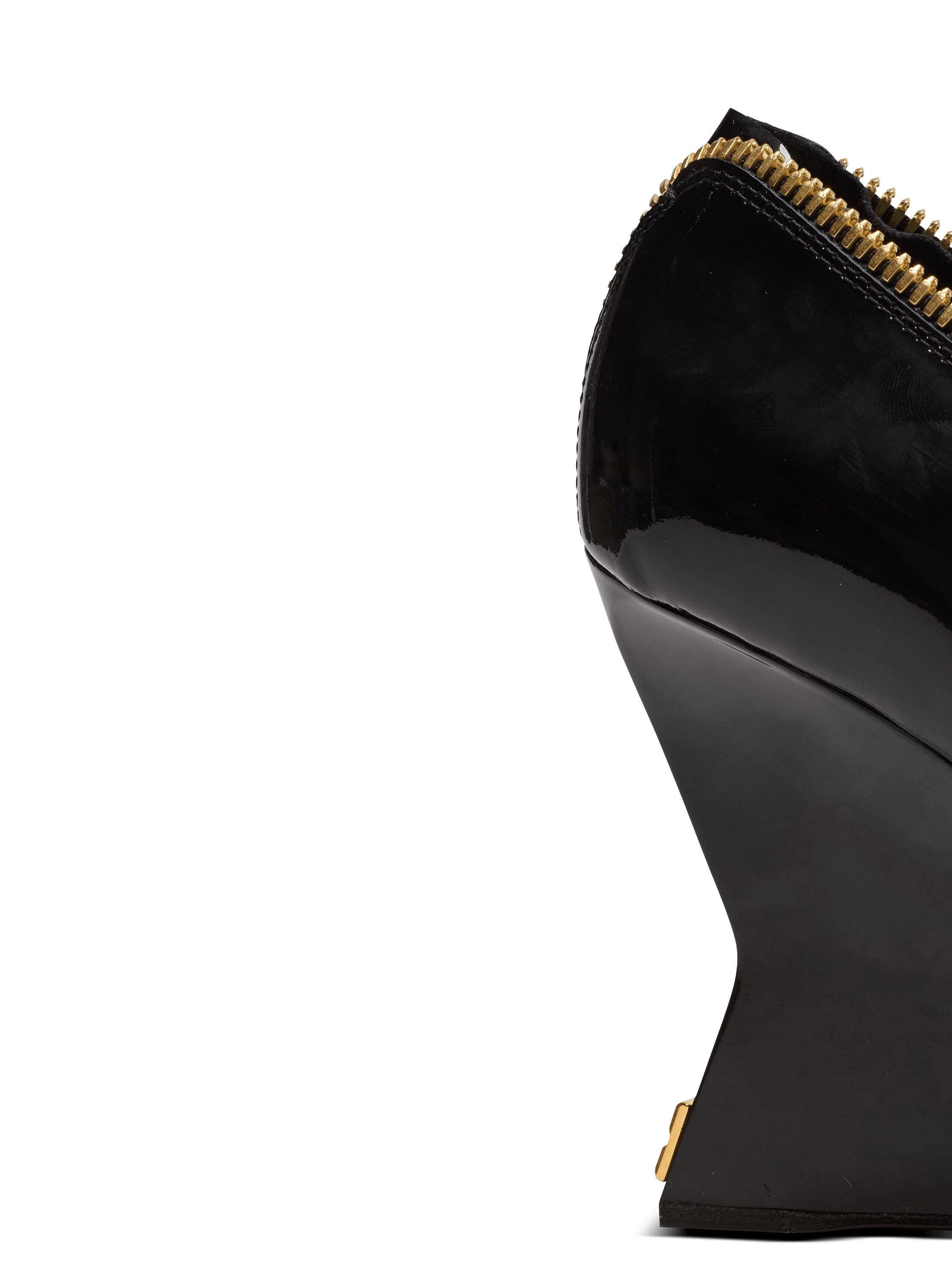 Zip Wedge pumps in patent leather