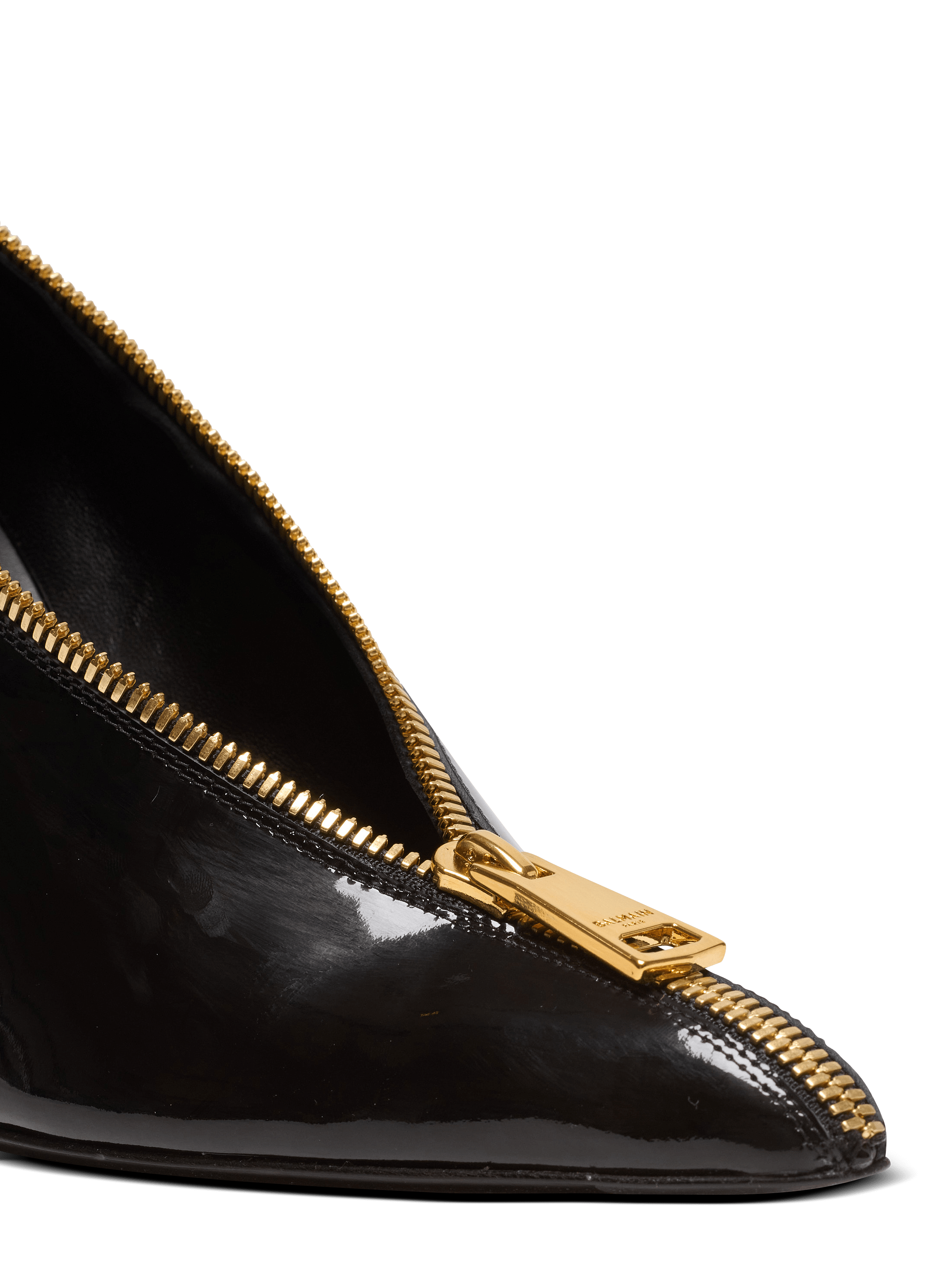 Zip Wedge pumps in patent leather