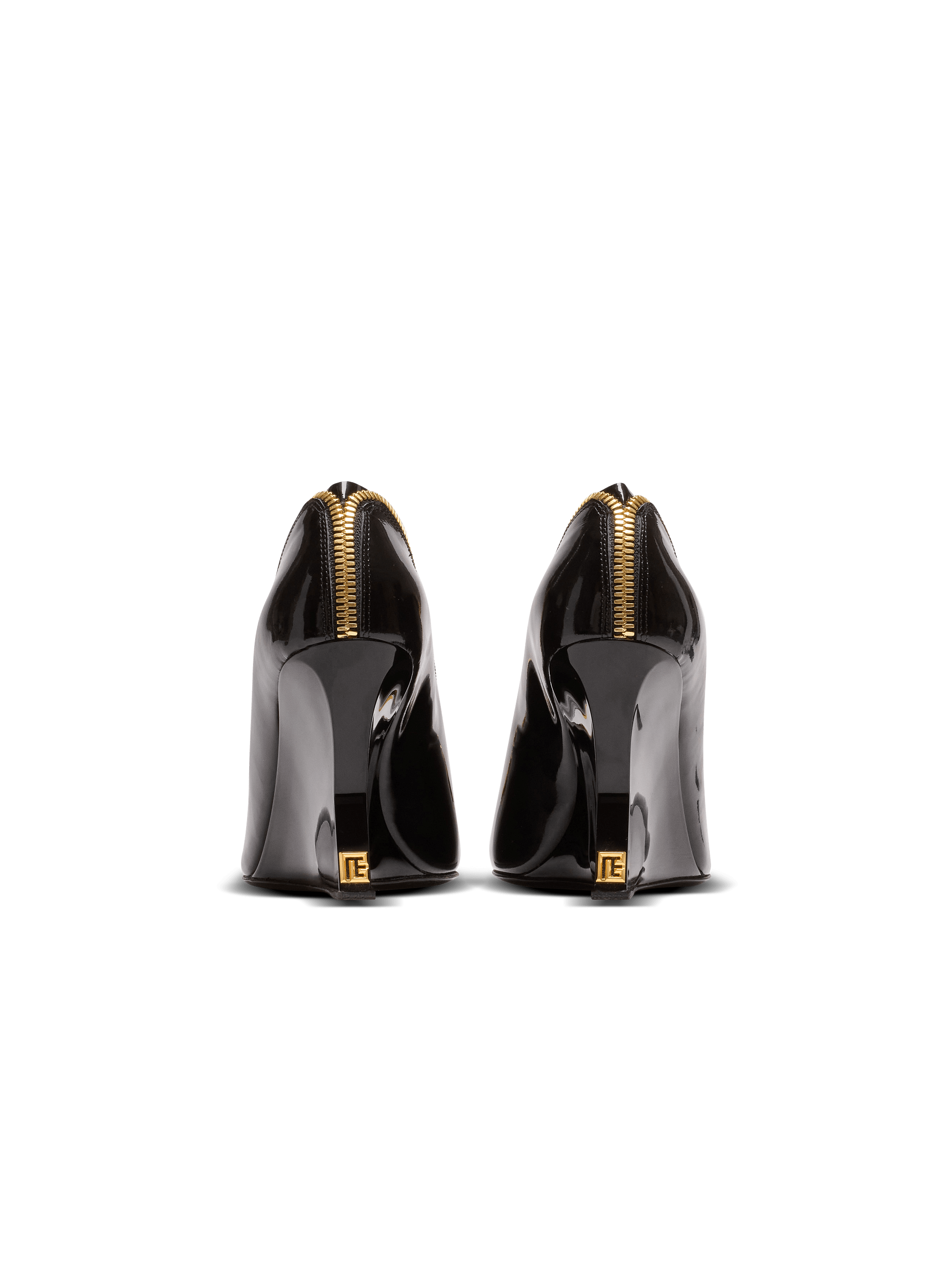 Zip Wedge pumps in patent leather