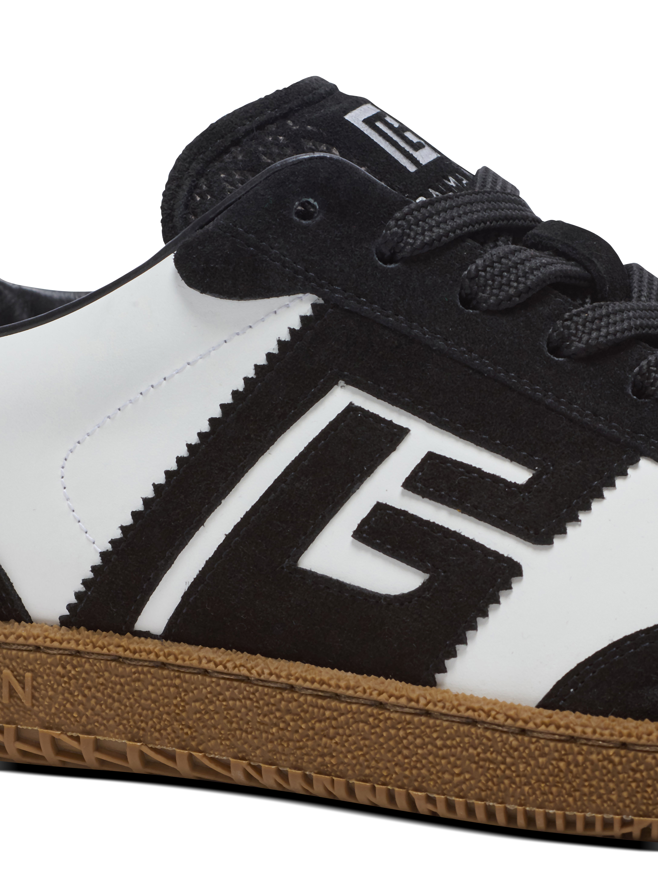 Balmain Swan trainers in calfskin and suede 