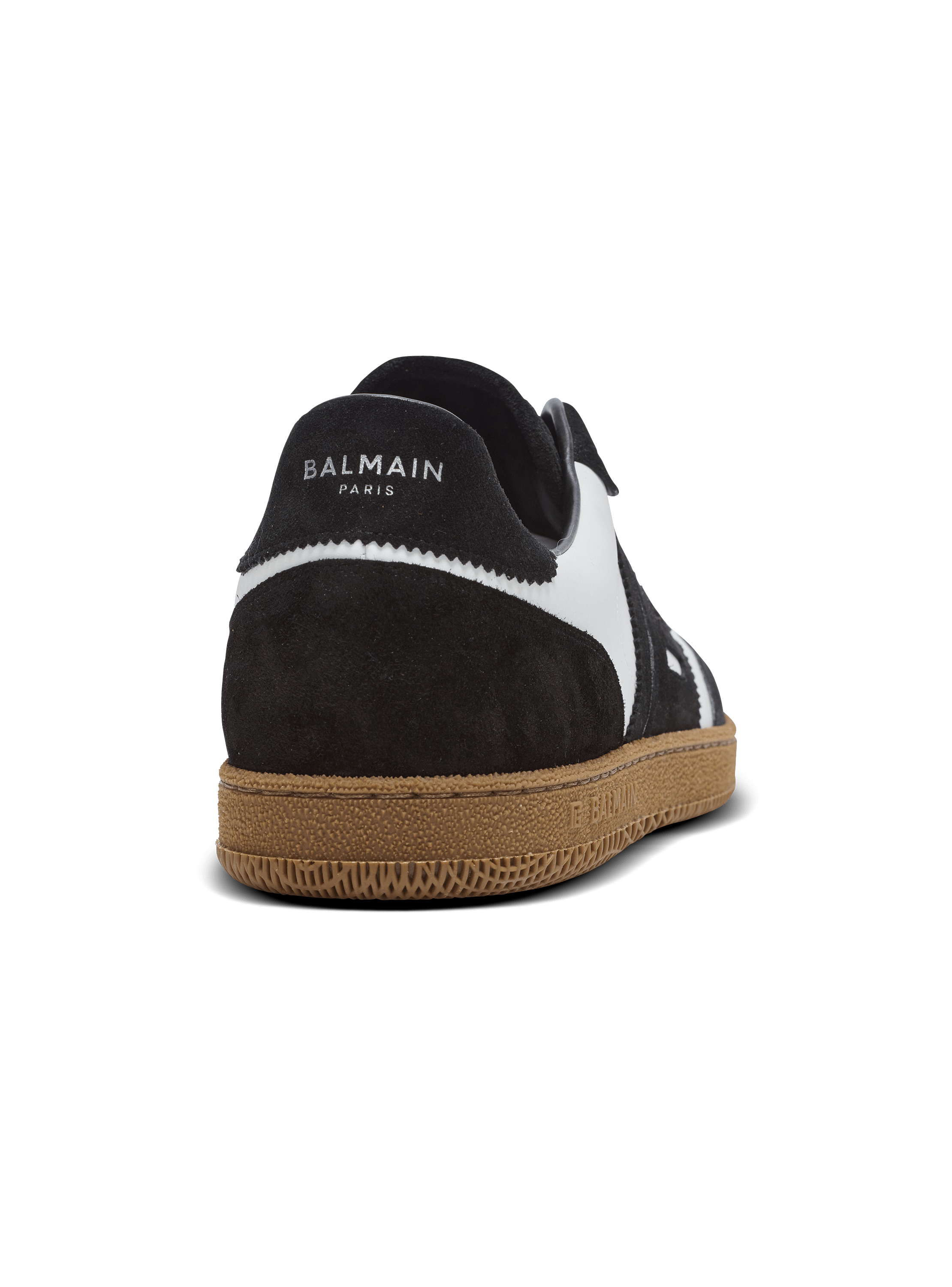 Balmain Swan trainers in calfskin and suede 