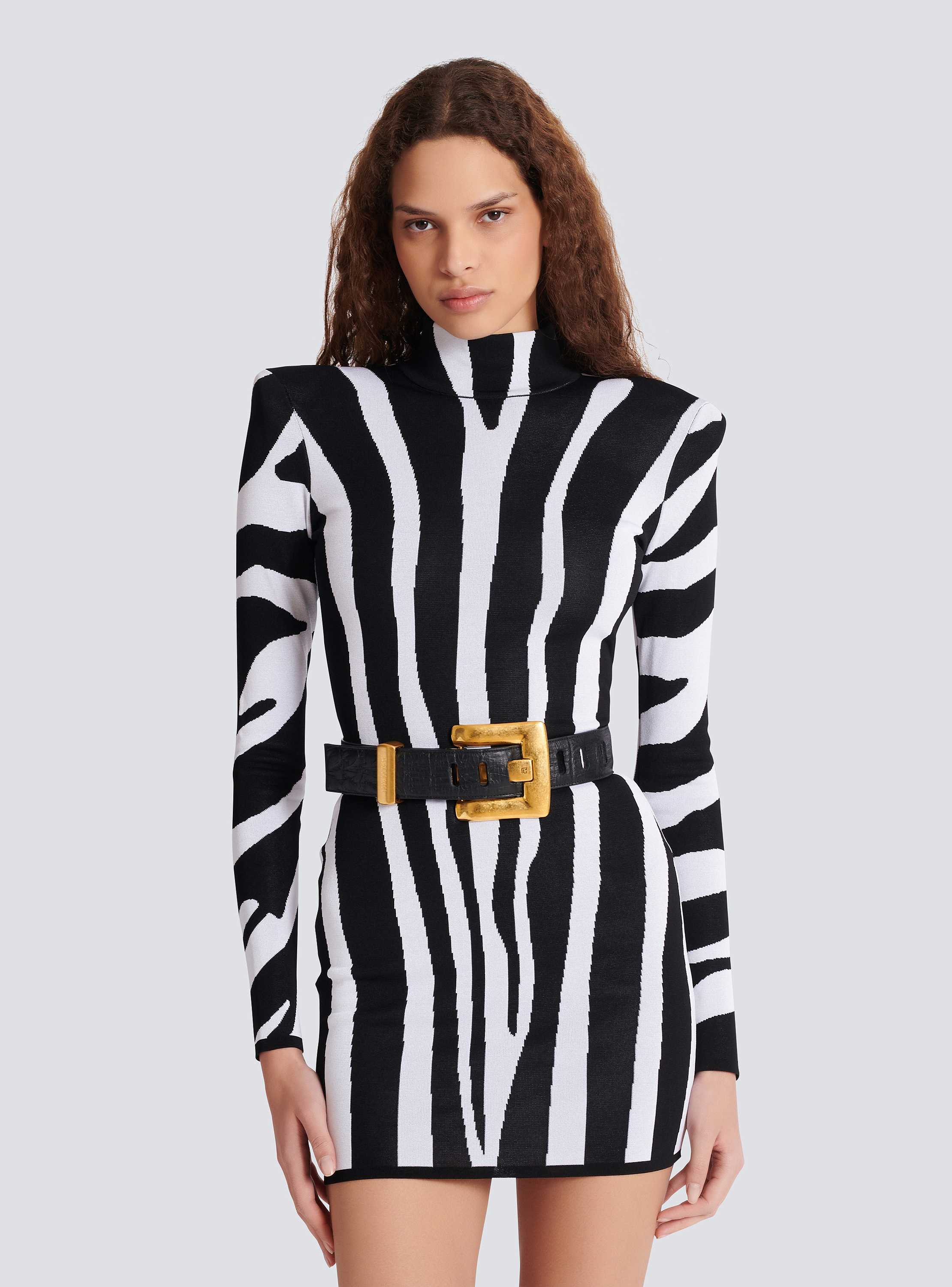 Anthem belt in embossed crocodile-print calfskin