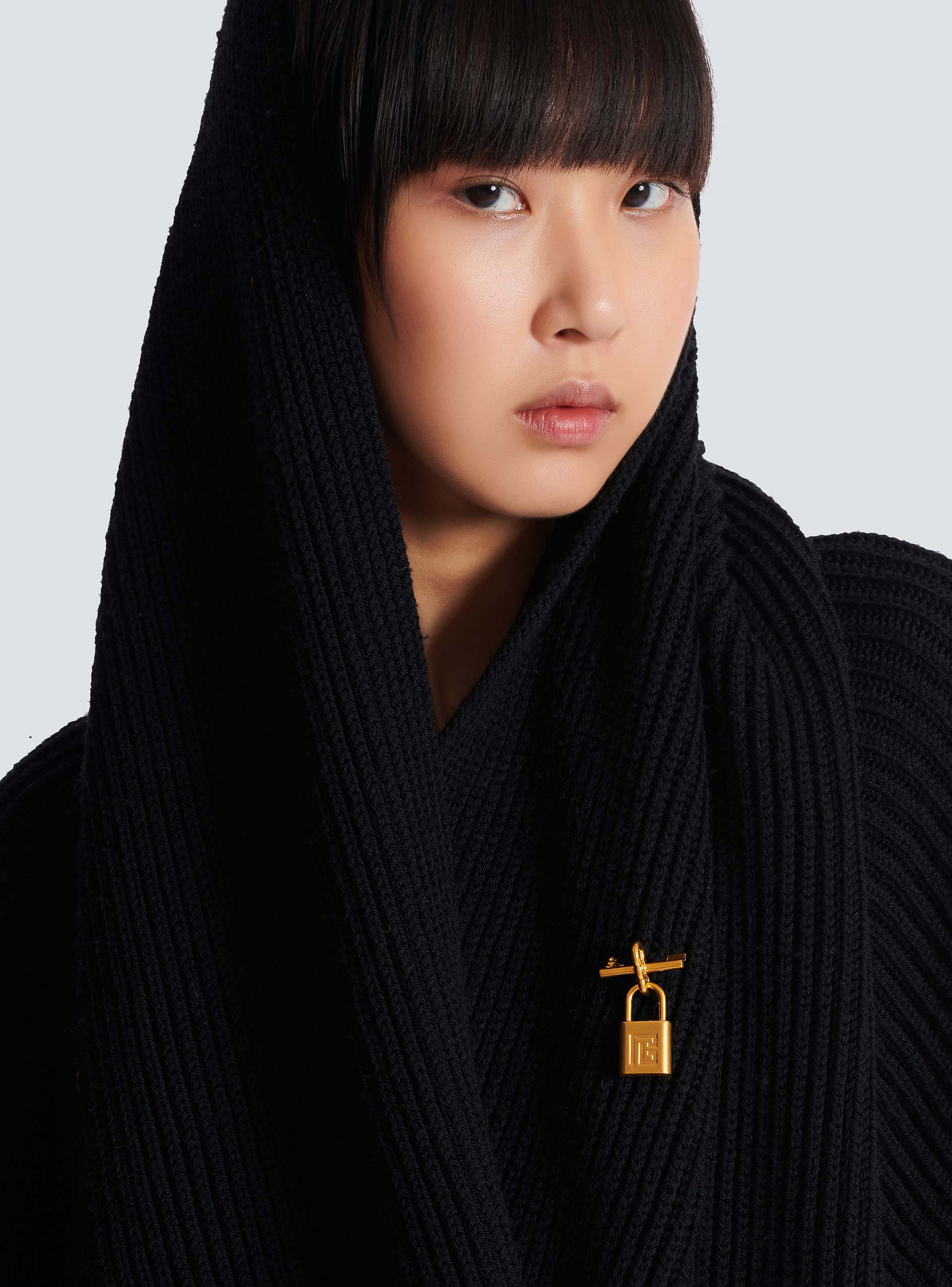 Brass Pulse padlock brooch