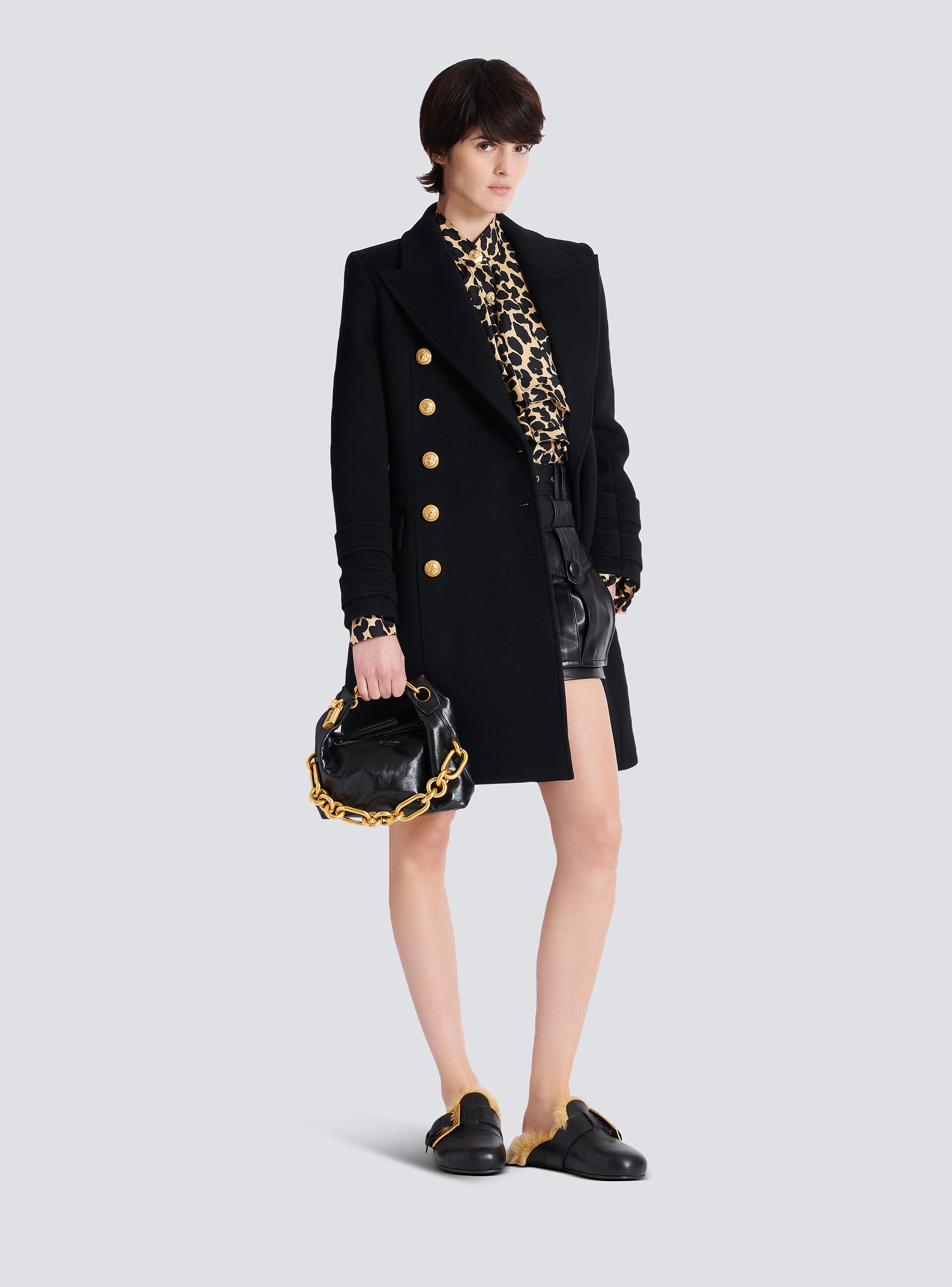 Sync Mini bag in calfskin leather - Women | BALMAIN