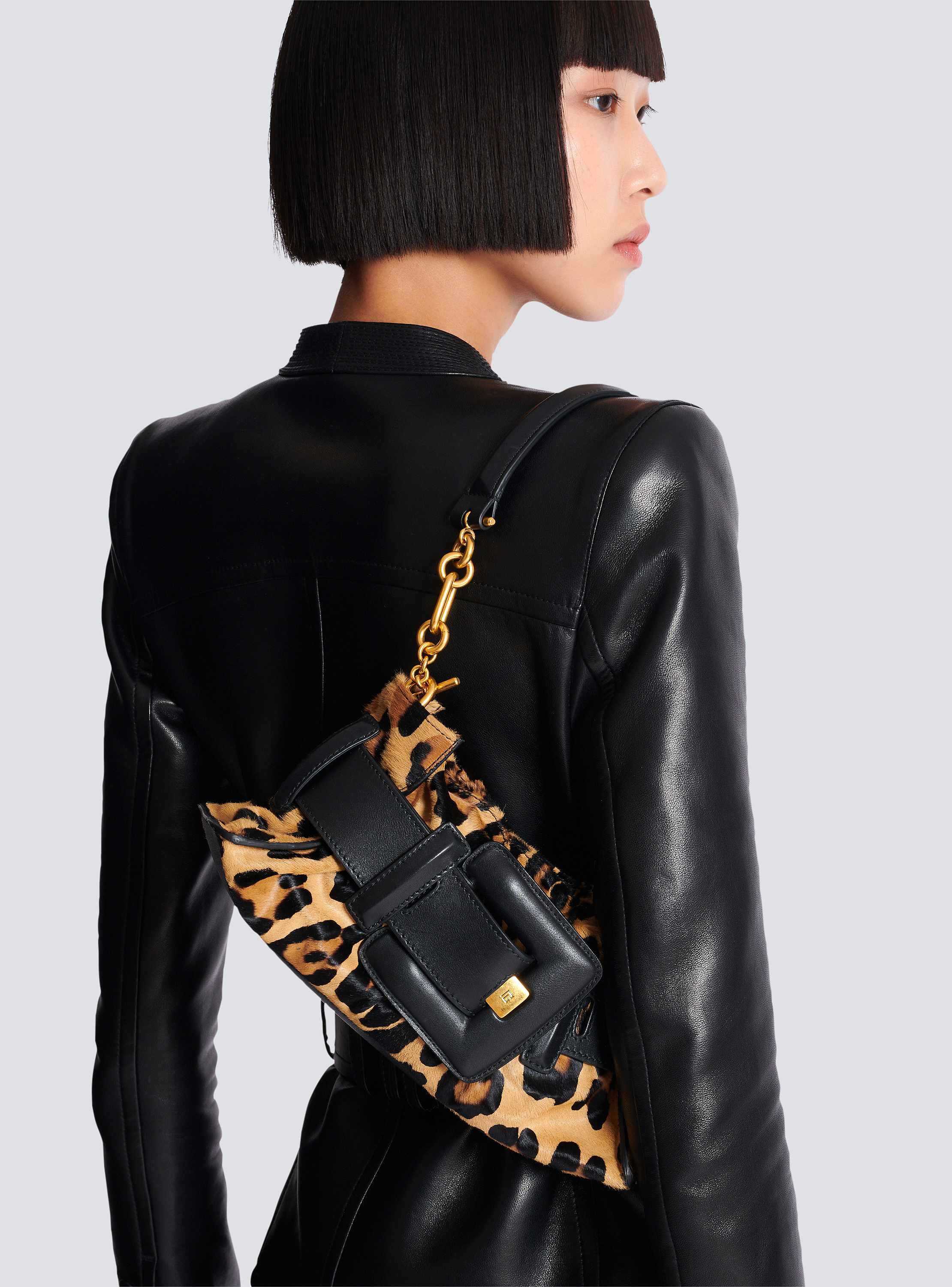 Anthem Mini ponyskin-style leopard print bag brown - Women