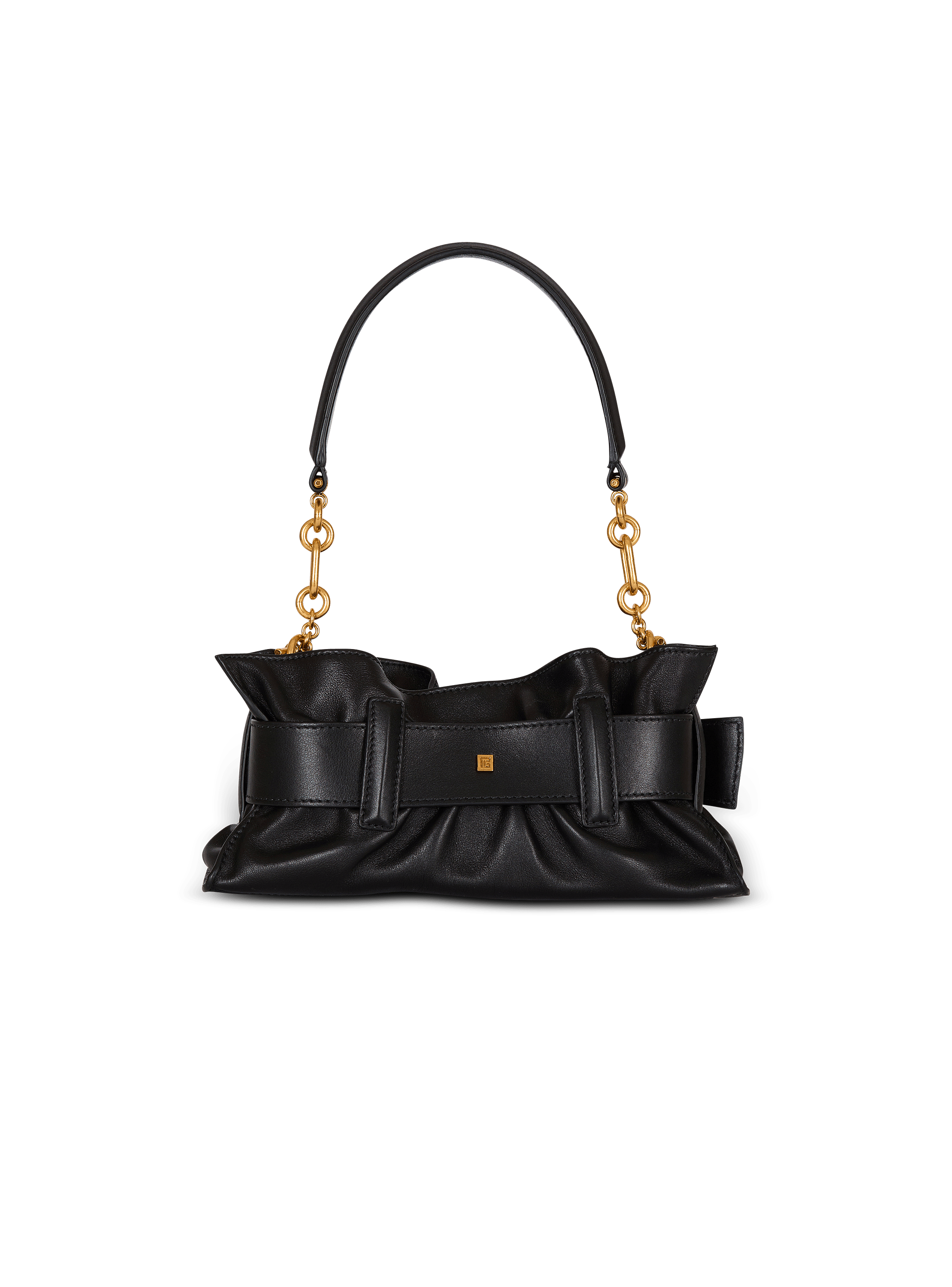 【関税＆送料込み】Balmain Anthem Mini Bag Mini Anthem bag in leather white white - Women | BALMAIN