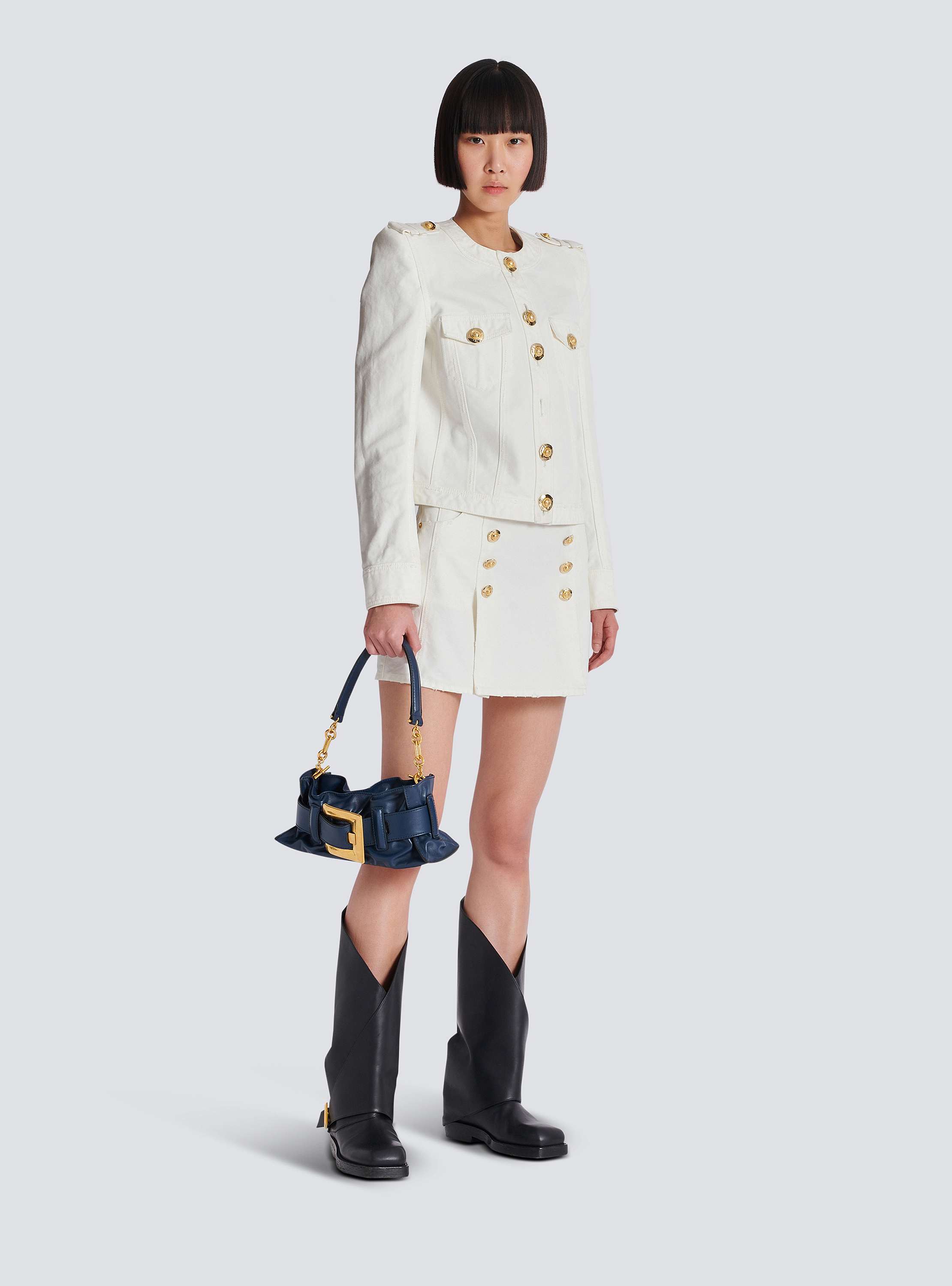 Mini Anthem bag in leather - Women | BALMAIN