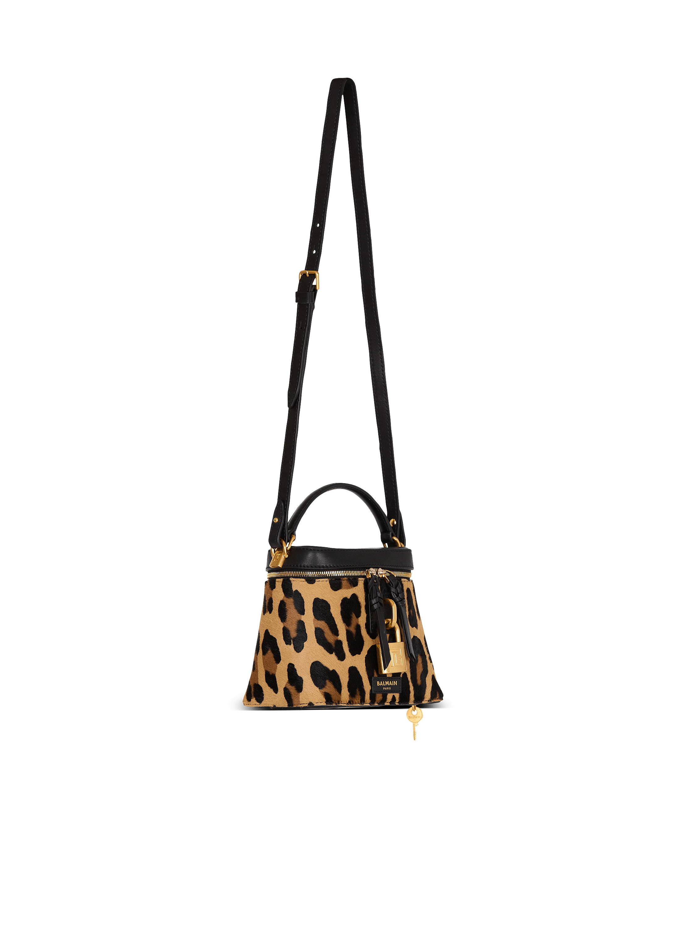 Pulse Vanity leopard print leather bag - Women | BALMAIN