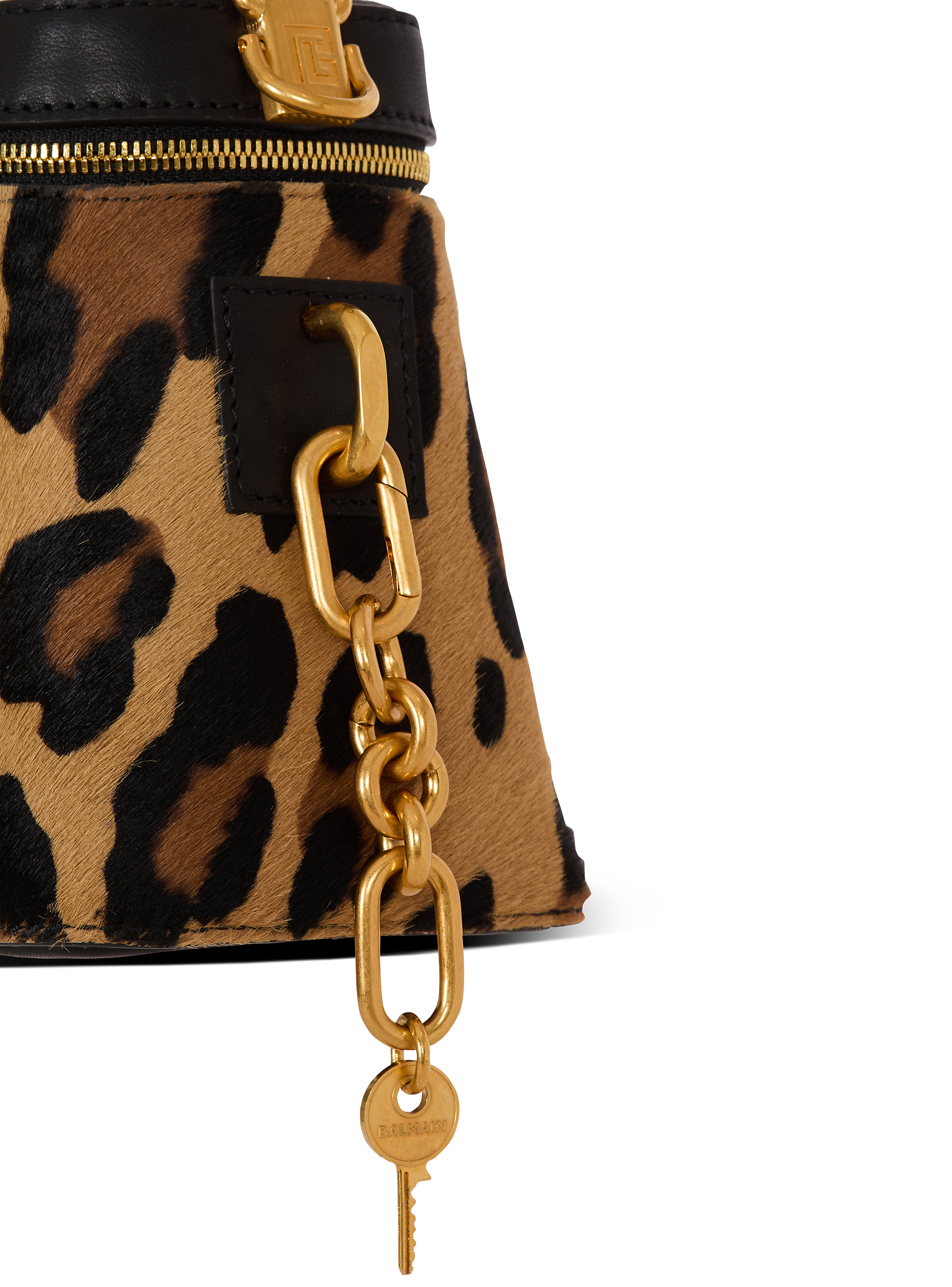 Pulse Vanity leopard print leather bag - Women | BALMAIN