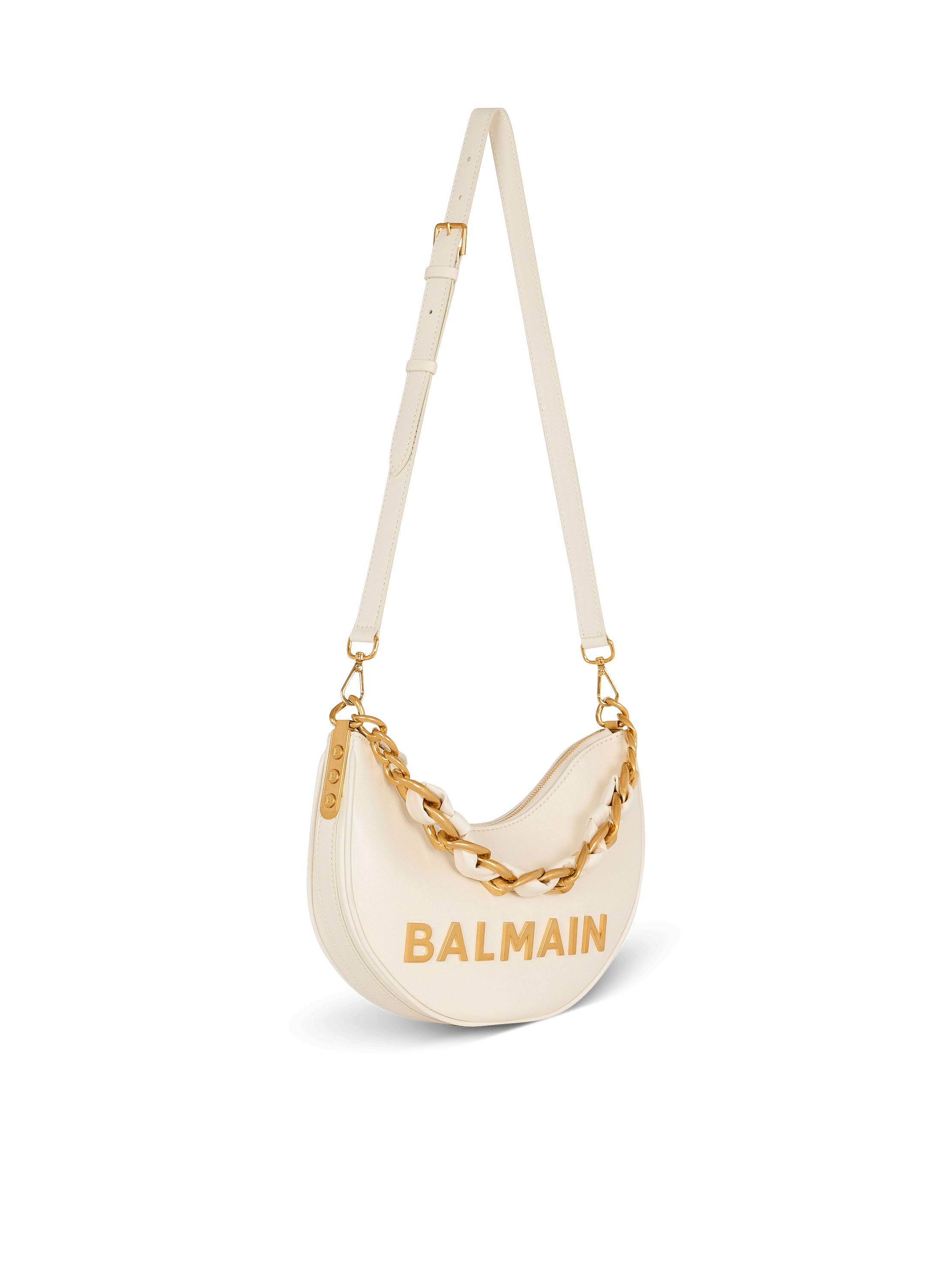 1945 Soft Moon crinkled calfskin leather bag - Women | BALMAIN