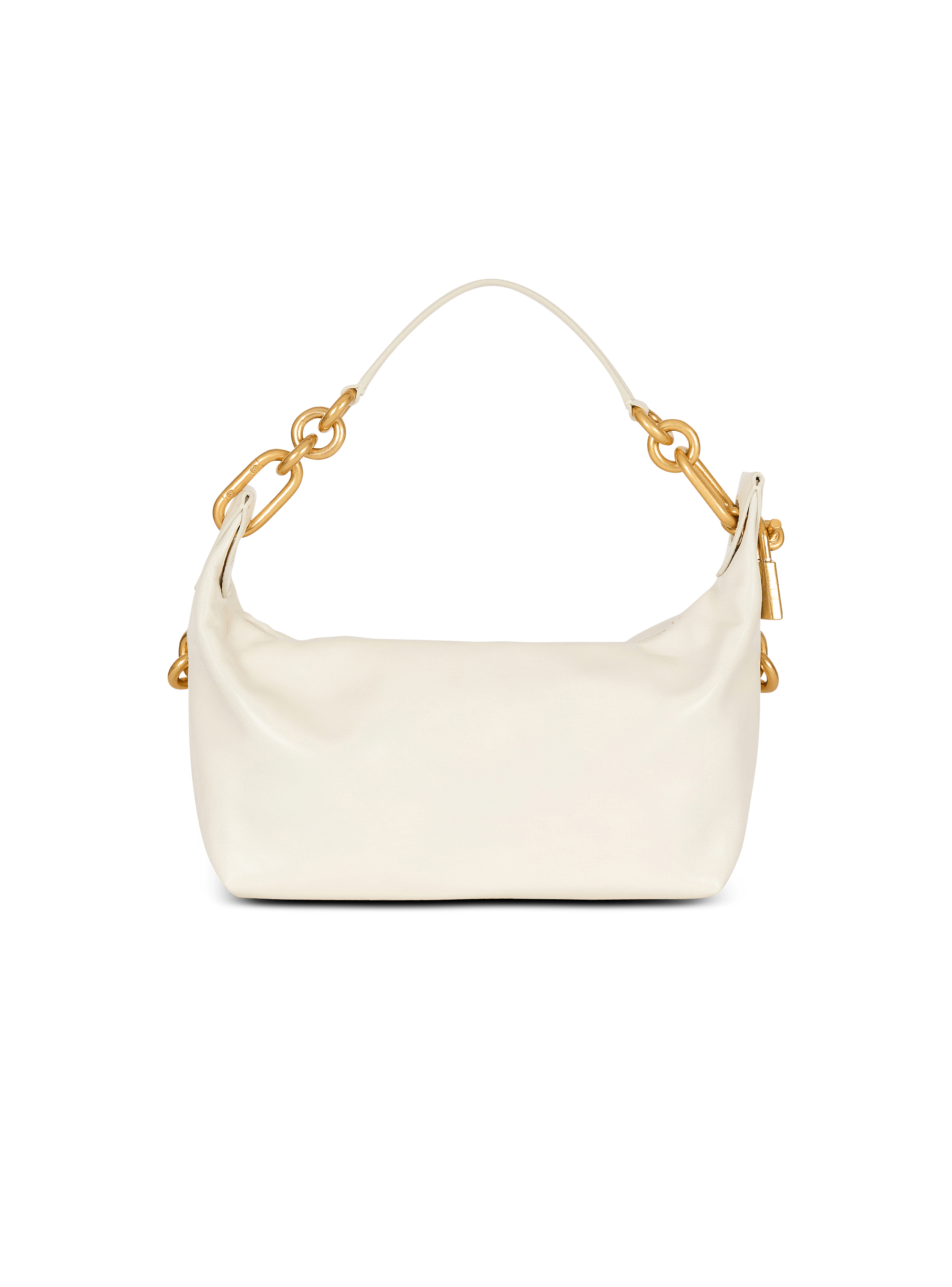 Sync Medium bag in calfskin leather beige - Women | BALMAIN