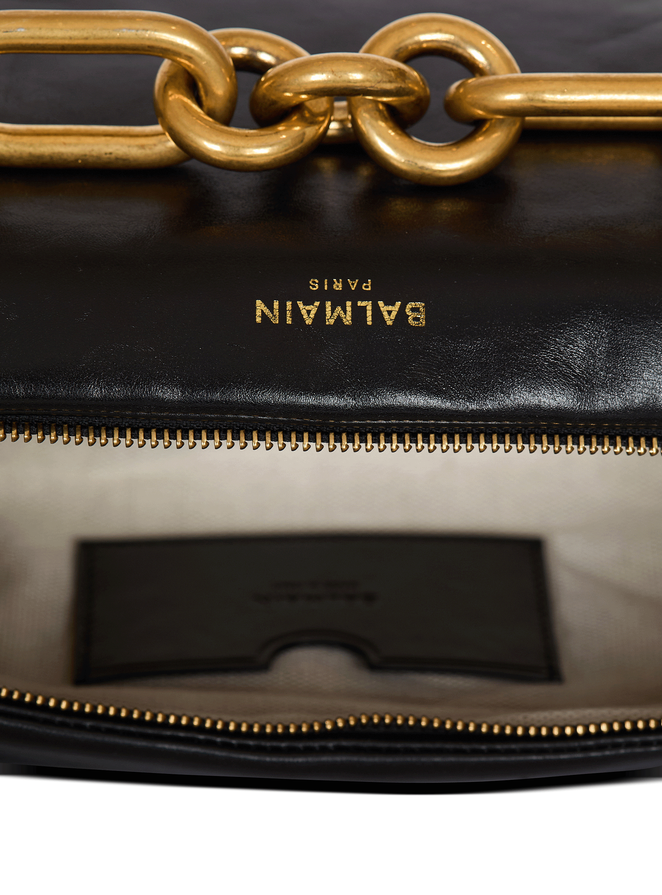【関税＆送料込み】Balmain Classic Handle S Bags Balmain Sync Chain Mini Top-Handle Bag in Calfskin Leather