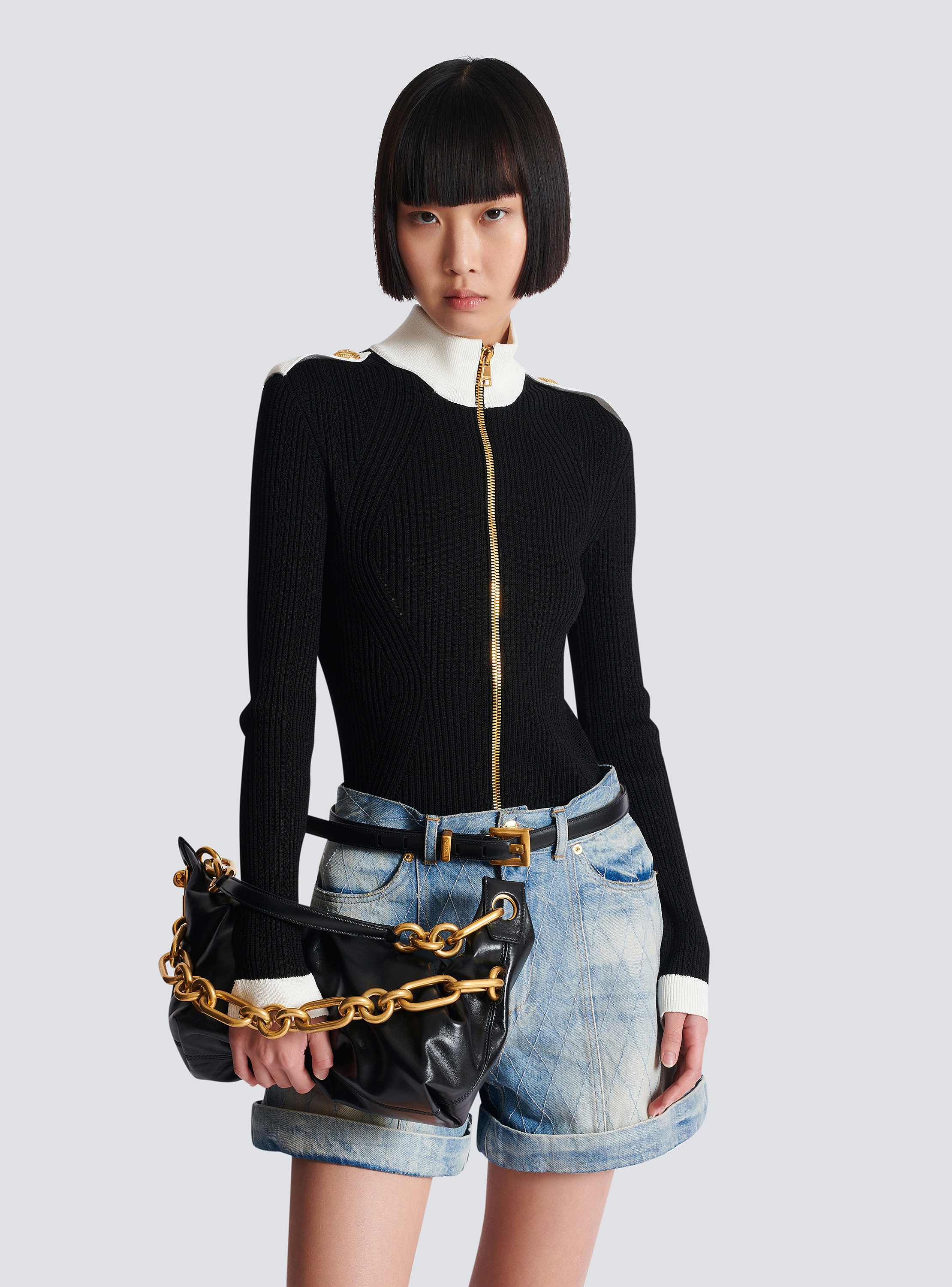 Sync Medium bag in calfskin leather - Women | BALMAIN