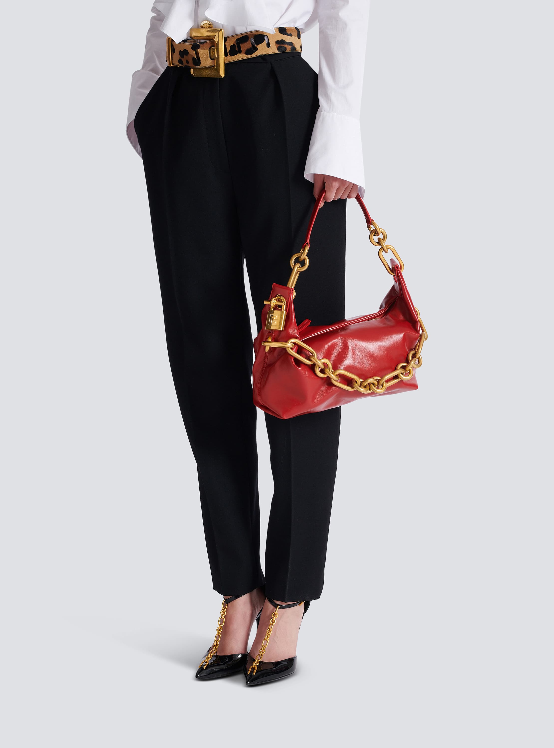 バッグ・カバンその他 BALMAIN BAG (FN1BS002LBFO) Sync Medium bag in calfskin leather - Women | BALMAIN